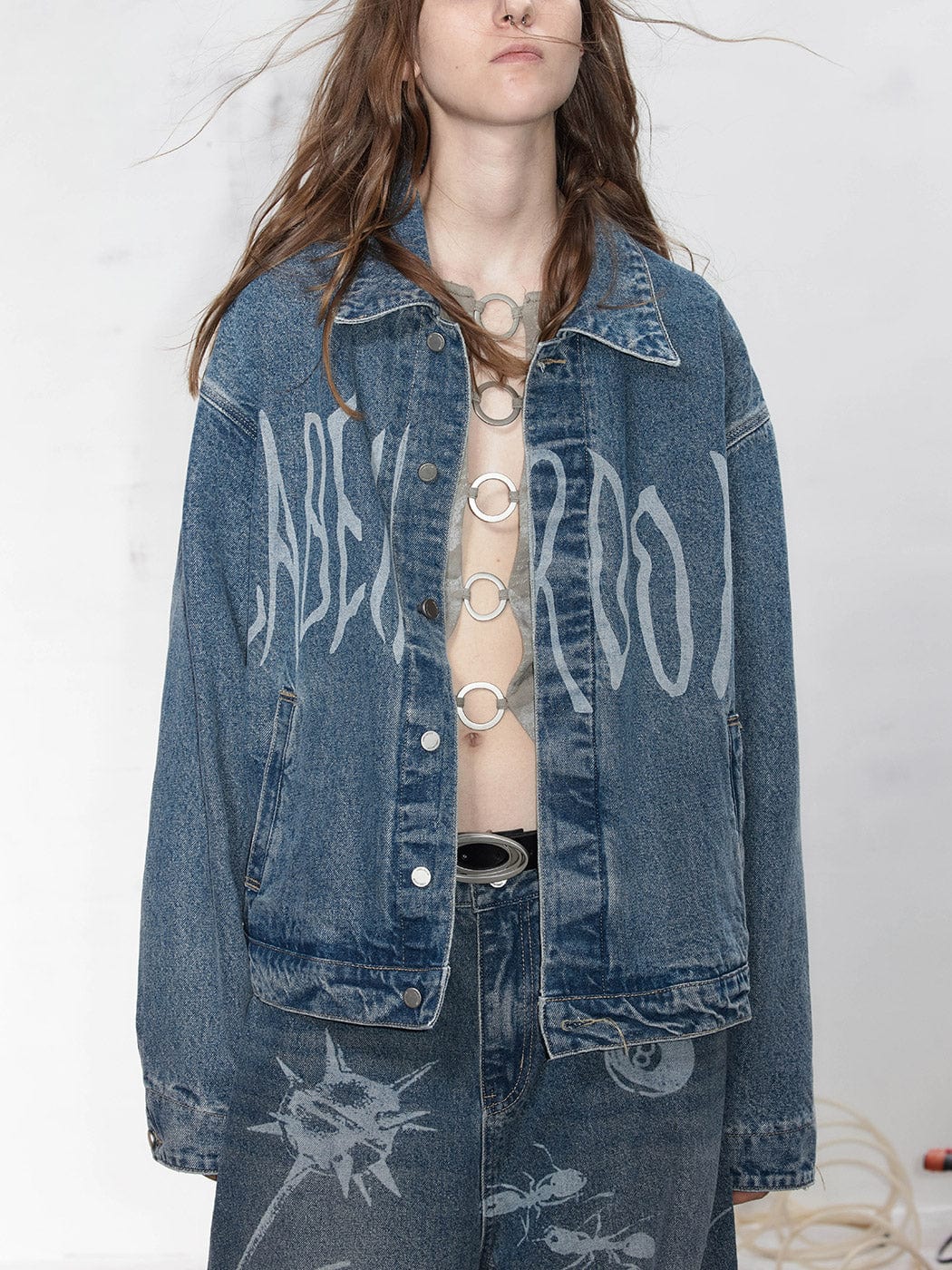 49PERCENT LABELROOM Laser Logo Denim Jacket