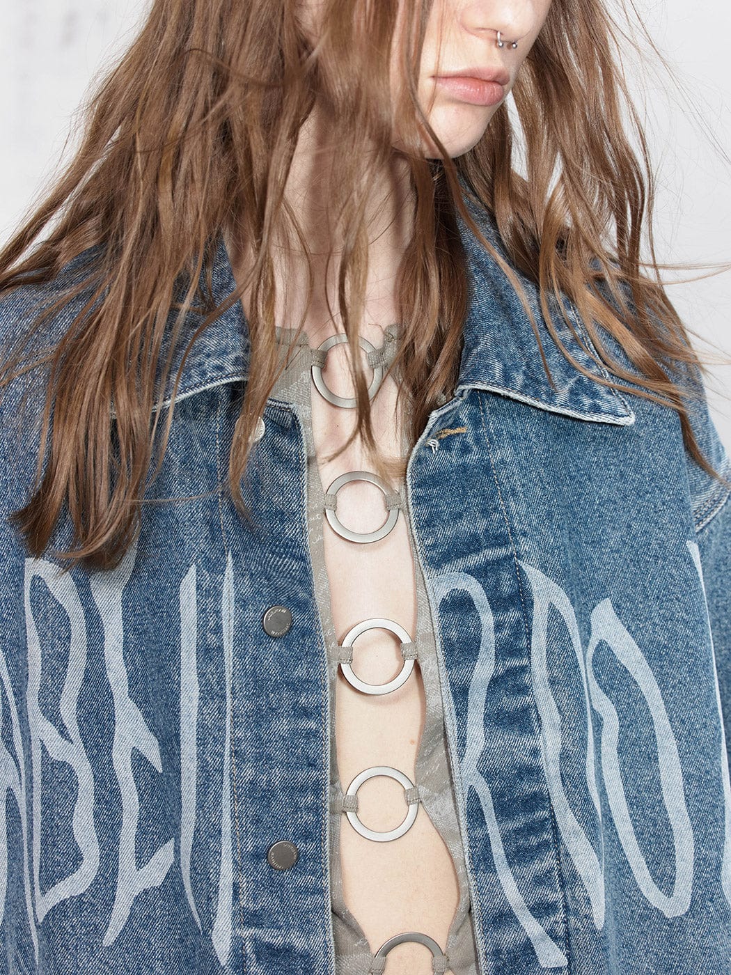 49PERCENT LABELROOM Laser Logo Denim Jacket