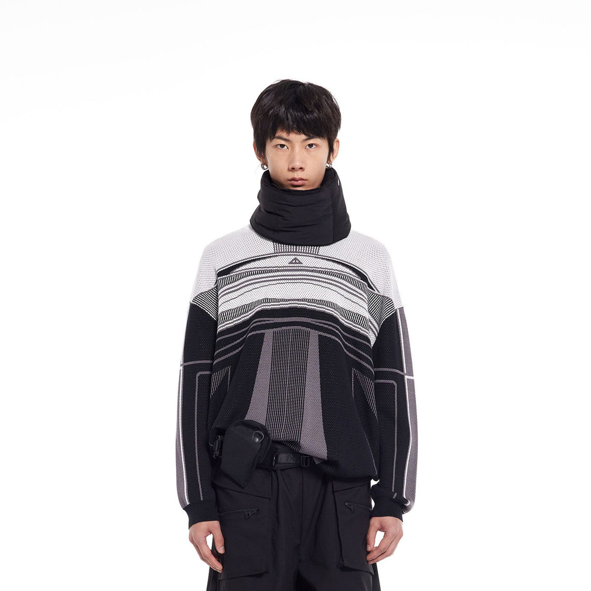 49PERCENT Future Striped Knitted Sweatshirt