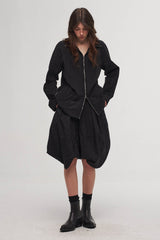 ILNya Nieternite Nifutur Crinkled Hooded Dual-Zipper Jacket