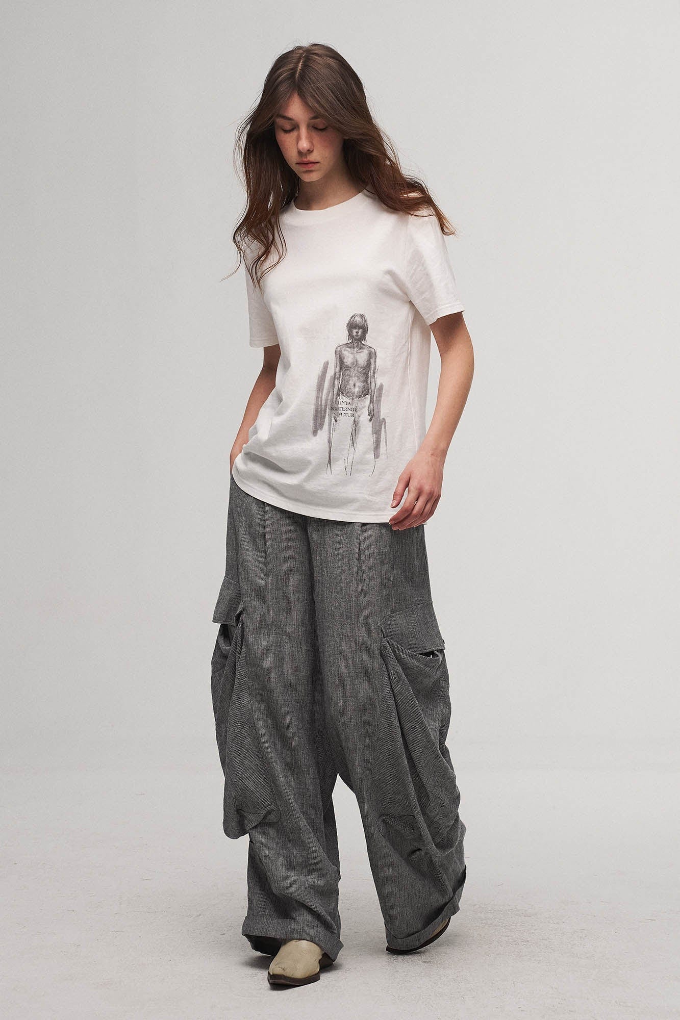 ILNya Nieternite Nifutur Sketch Portrait Graphic T-Shirt