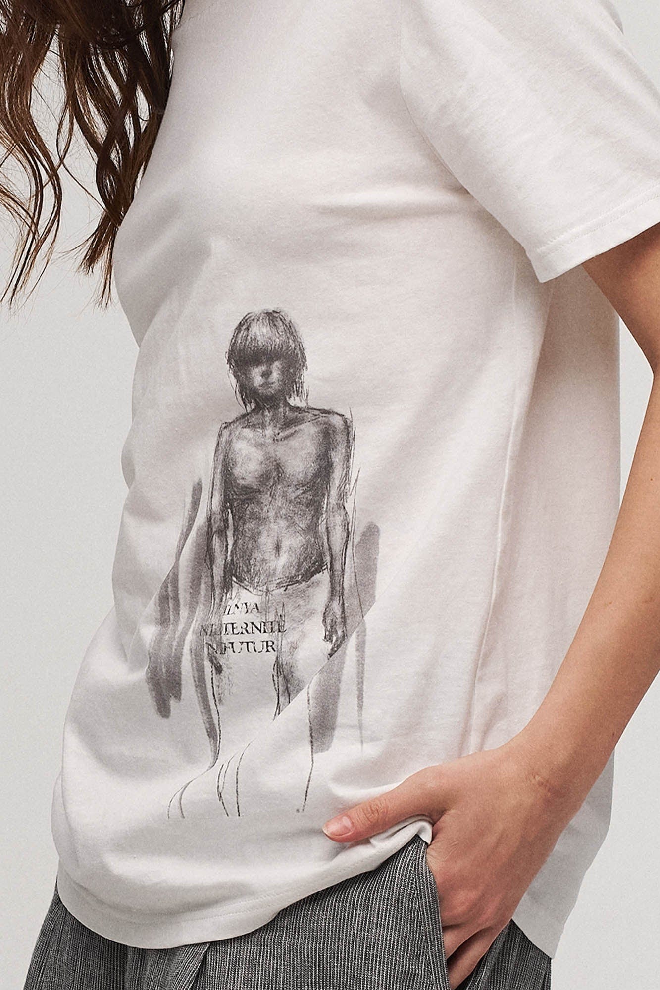ILNya Nieternite Nifutur Sketch Portrait Graphic T-Shirt