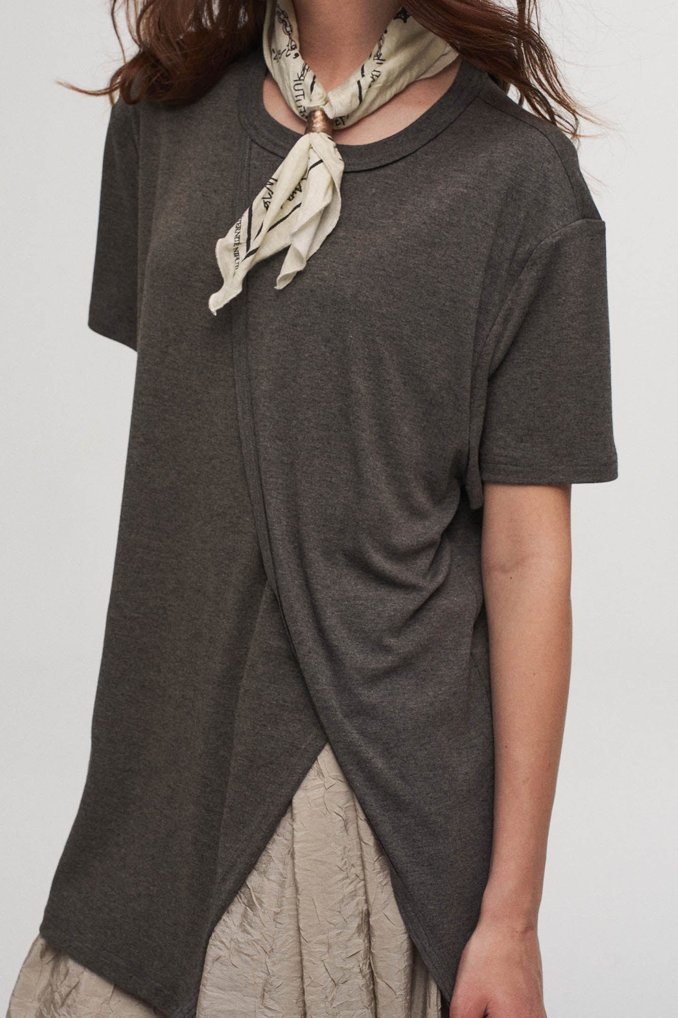 ILNya Nieternite Nifutur Asymmetrical Layered Spliced T-Shirt