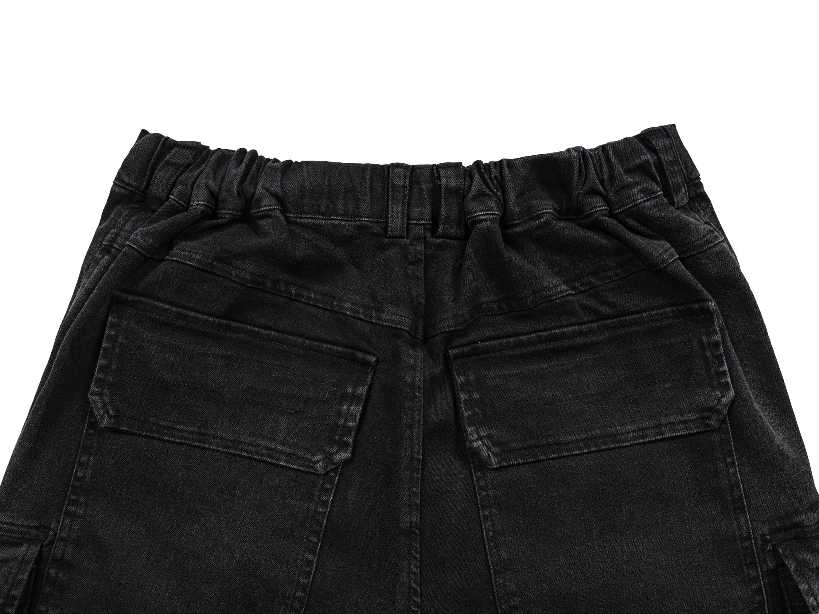 UNDERWATER Multi Pockets Gradient Jeans Black