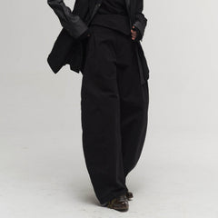ILNya Nieternite Nifutur High-Waisted Pleated Wide-Leg Pants