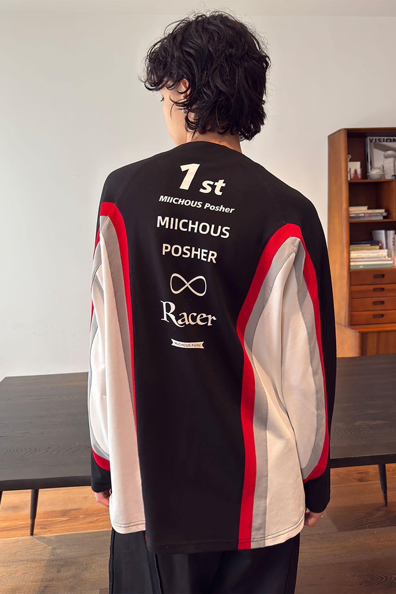 MIICHOUS Arc Panelled UV Protection Button-Neck Long-Sleeve Tee