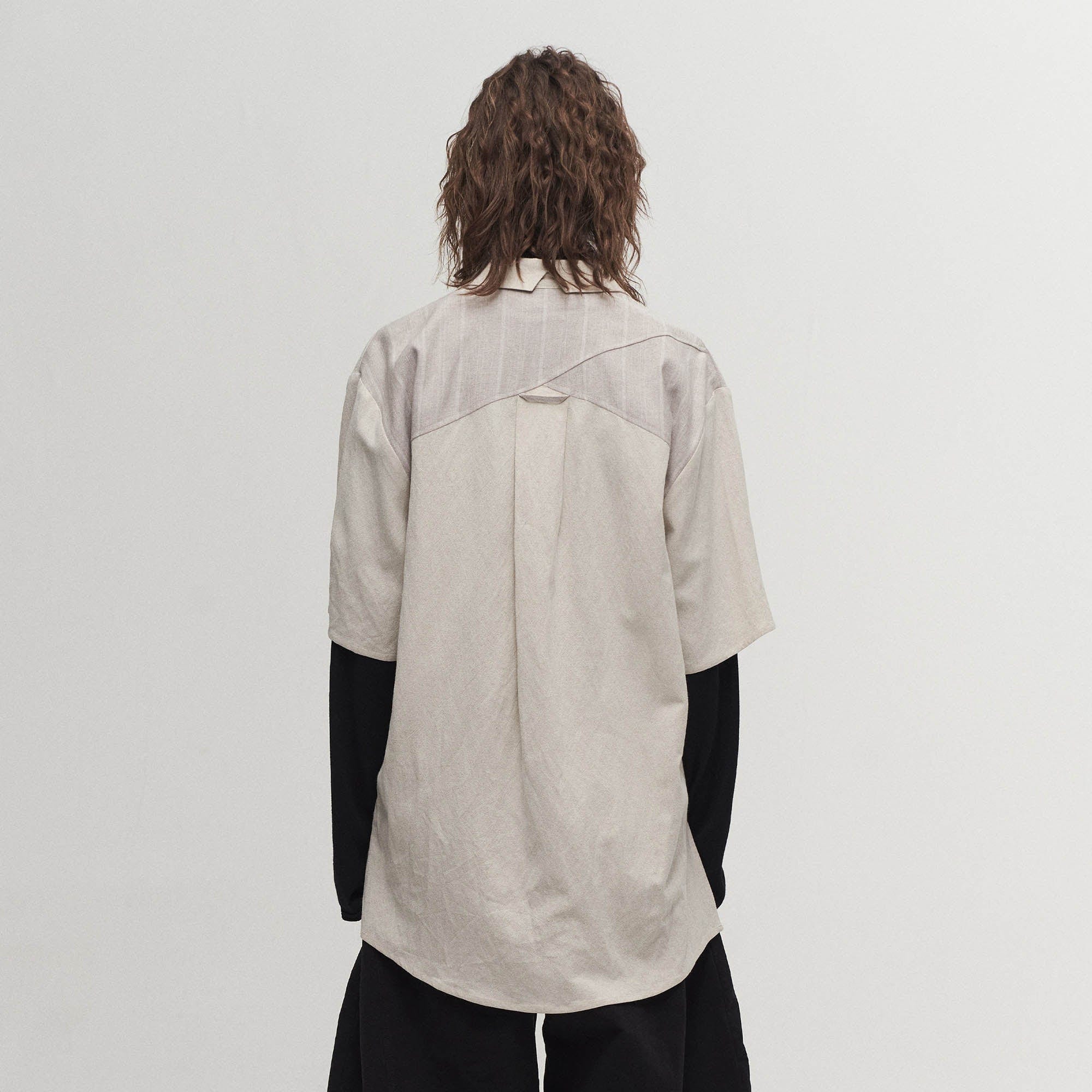 ILNya Nieternite Nifutur Winged Angel Sketch Spliced Half-Sleeve Shirt