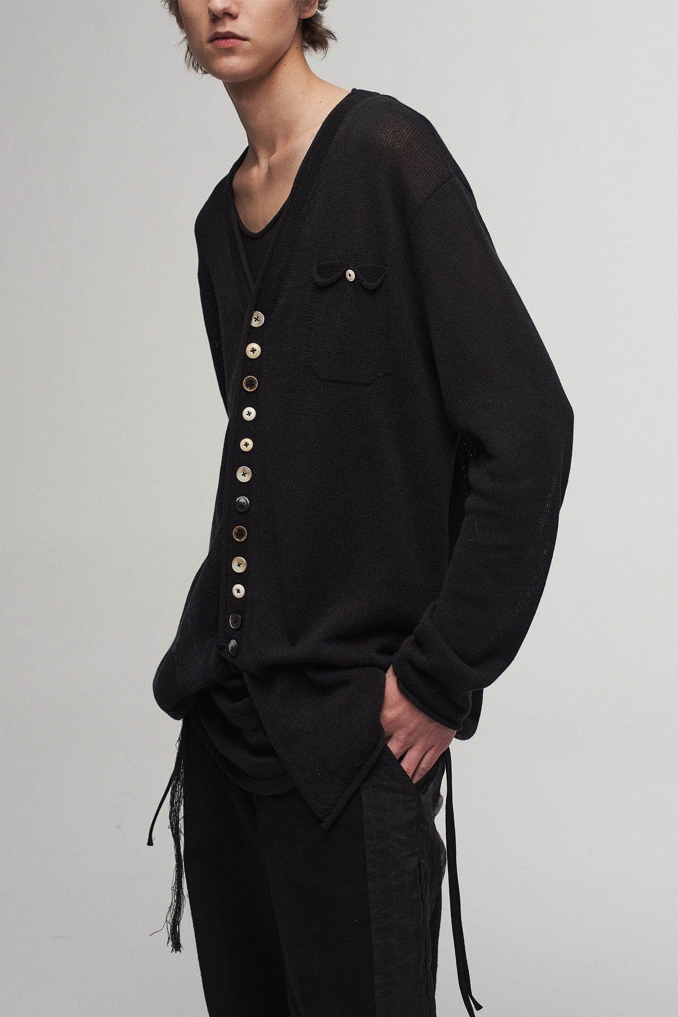 ILNya Nieternite Nifutur Ghostly Graphic Sheer Oversized Cardigan