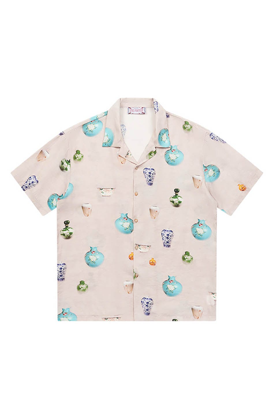 EPIC POETRY Porcelain Full-Print Half Shirt