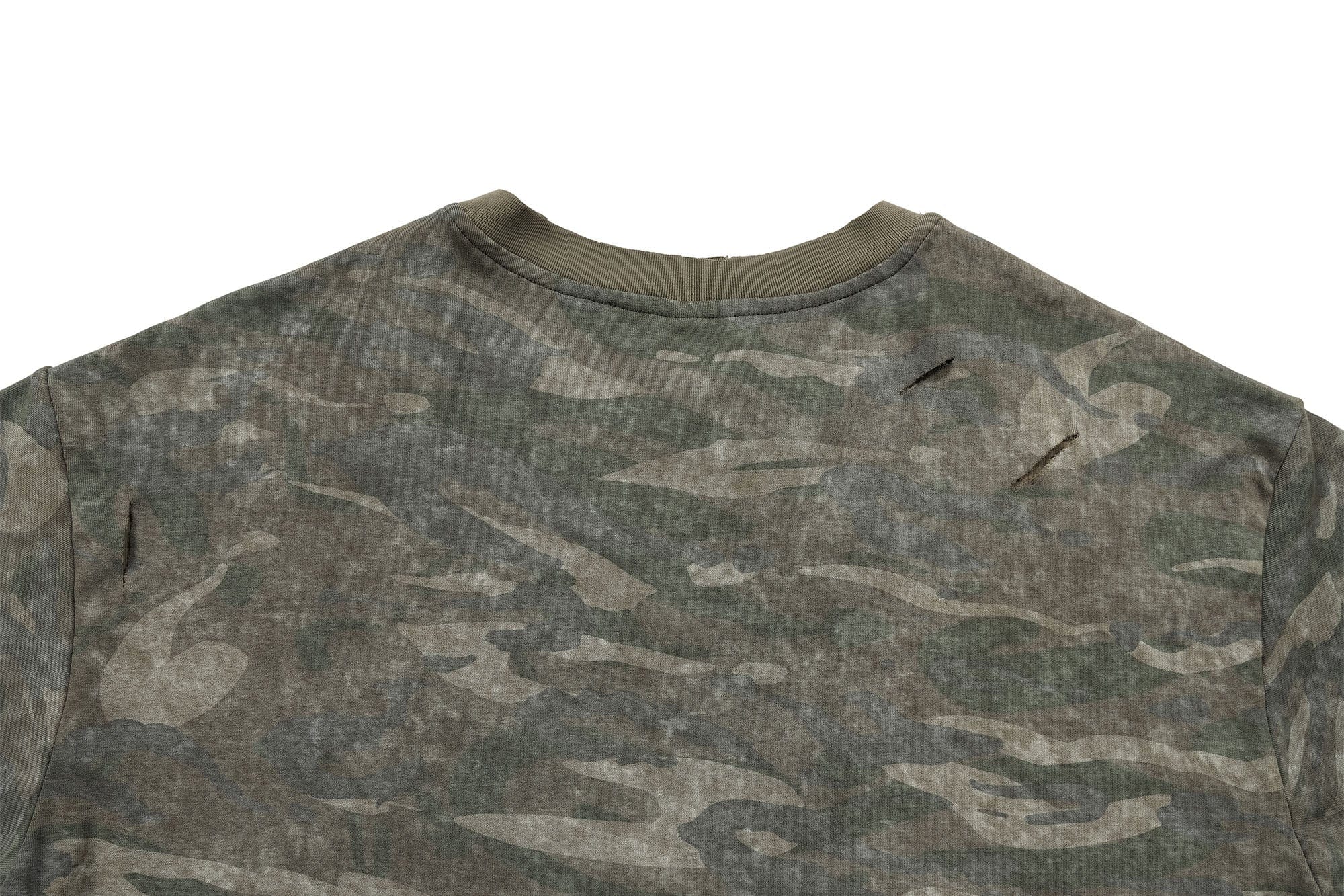 UNDERWATER Distressed Camo Oversized T-Shirt