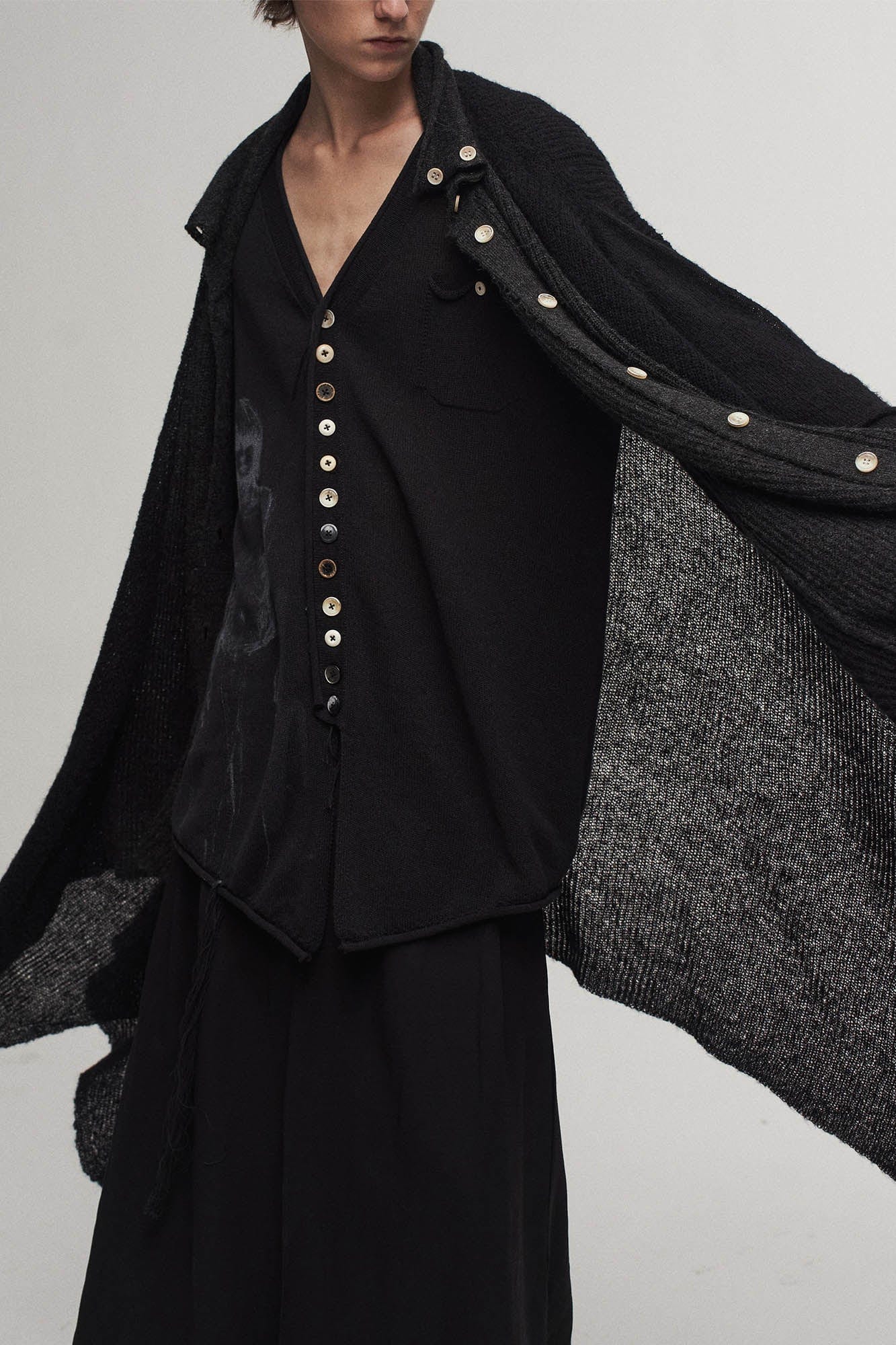 ILNya Nieternite Nifutur Ghostly Graphic Sheer Oversized Cardigan