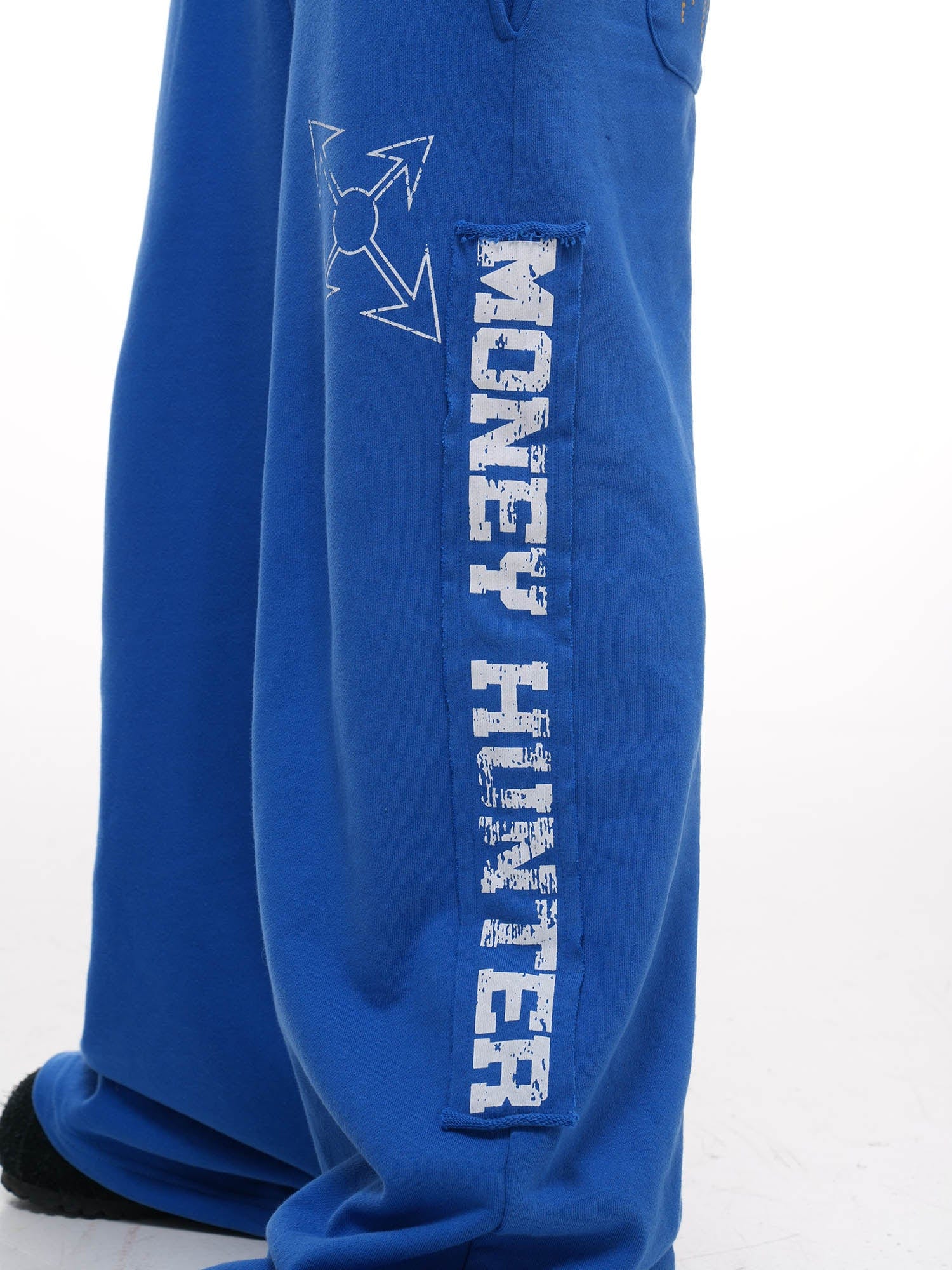 PHANTOMHUNTER Double-Waist Graphics Embroidered Baggy Sweatpants
