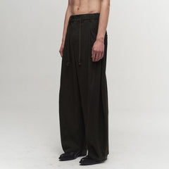 ILNya Nieternite Nifutur Slanted Spliced Drawstring Wide-Leg Pants