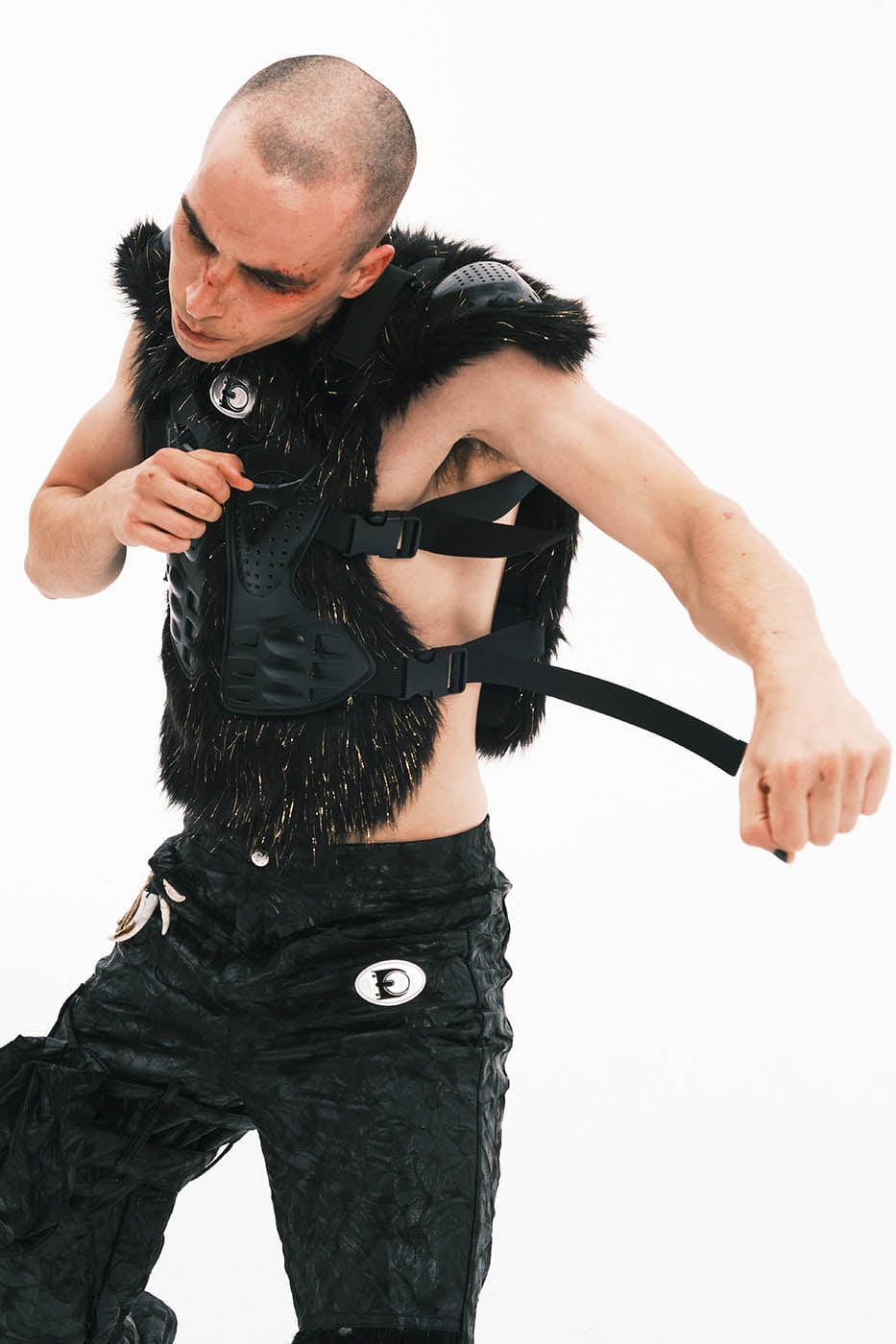 EMBRYO Cyber Faux Fur Warrior Vest