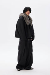 WHISTLEHUNTER Detachable Faux Fur Collar Waterproof Padded Jacket