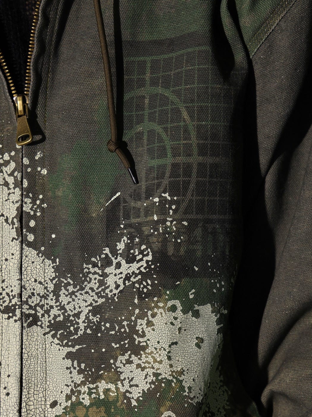DND4DES Camouflage Graffiti Zip-Up Jacket