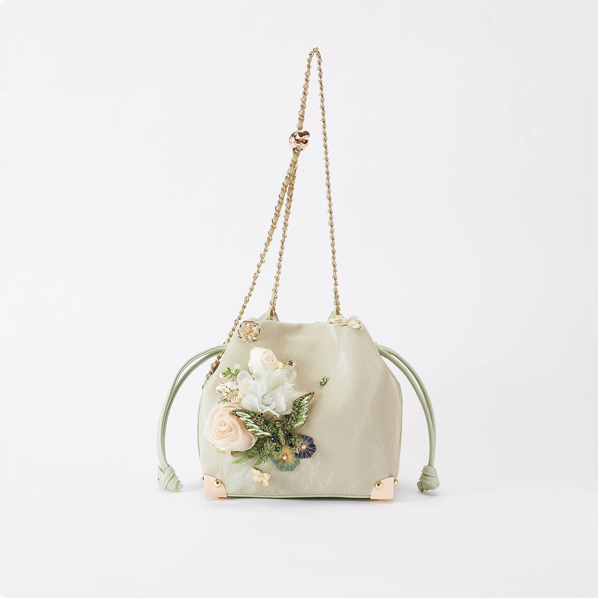 BLING BOX Embellished Butterfly Blossom Bucket Bag