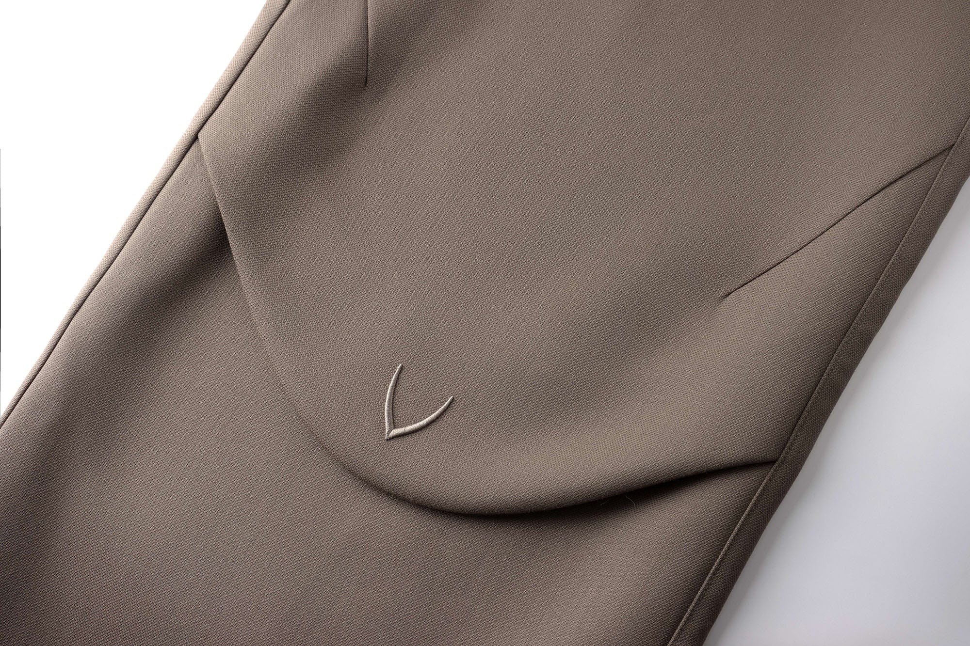 ESAIAS Layered Flap-Knee Wool-Blended Wide-Leg Trousers