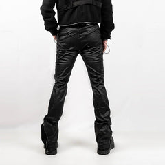 INSIDE OUT Rivet Patchwork Zippered Pants