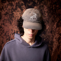IN EXISTENCE The GOAT Washed Distressed Embroidered Cap