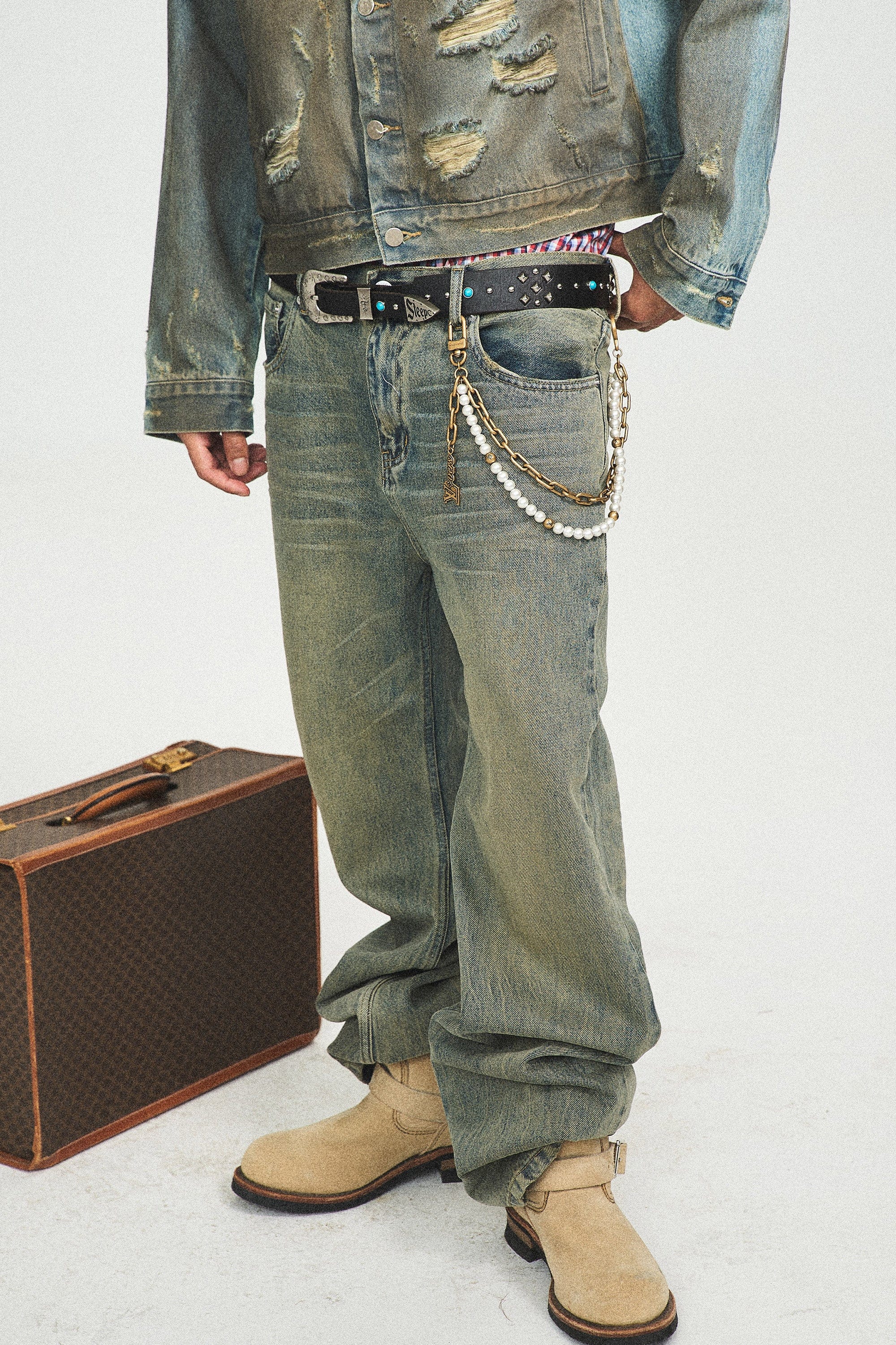 STEEPC The Classic Washed Flared Jeans