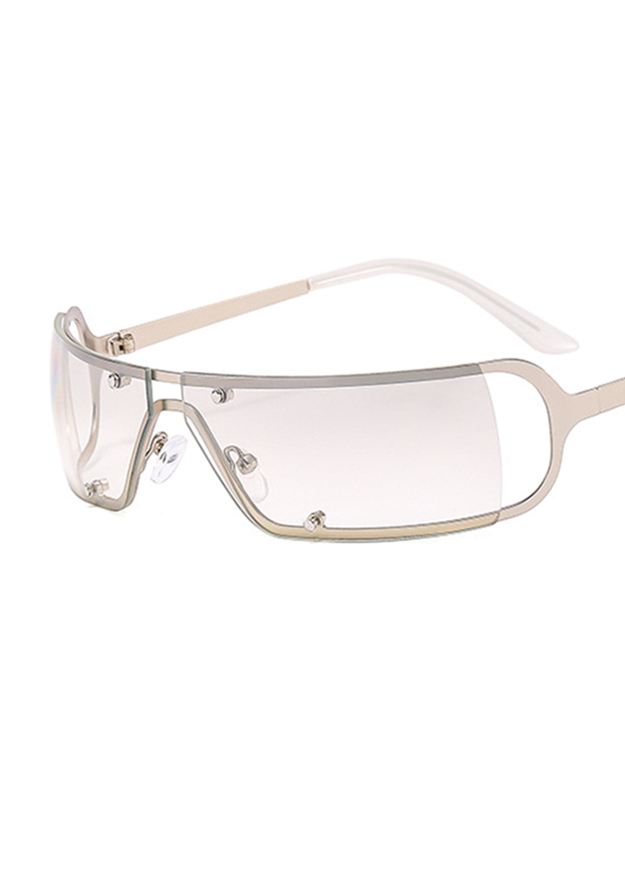 DAMAGE ASIA OPTICALS Modern Rivet Square Frame Sunglasses