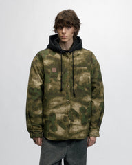 OVDY Tie-Dye Camo Hooded Puffer Jacket