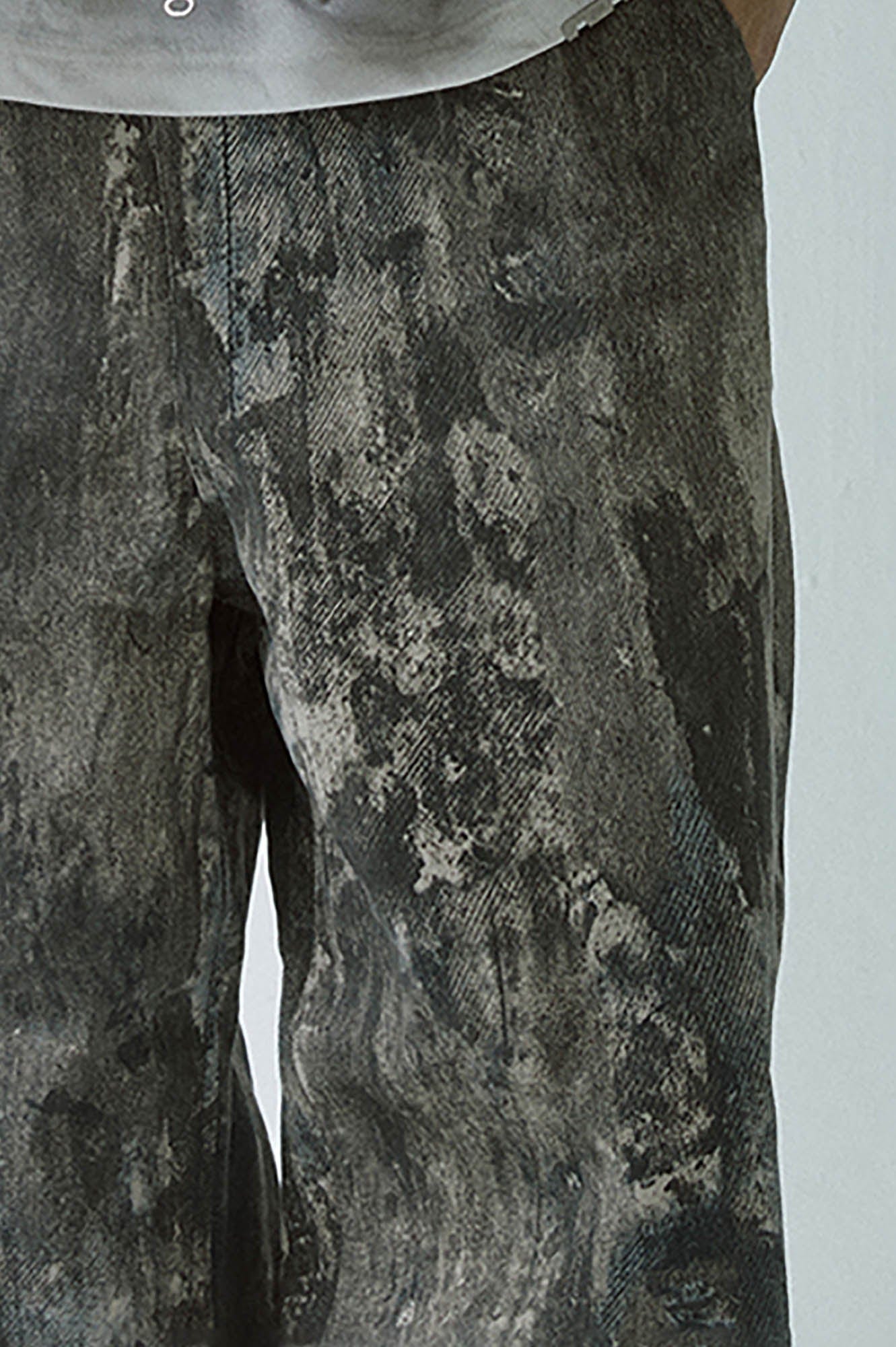 F2CE Paint-Splatter Gradient Straight-Leg Pants