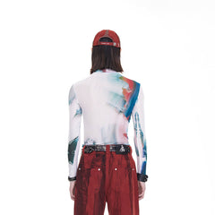 FACEONLAB Mandela Full Print Slim-Fit L/S T-Shirt