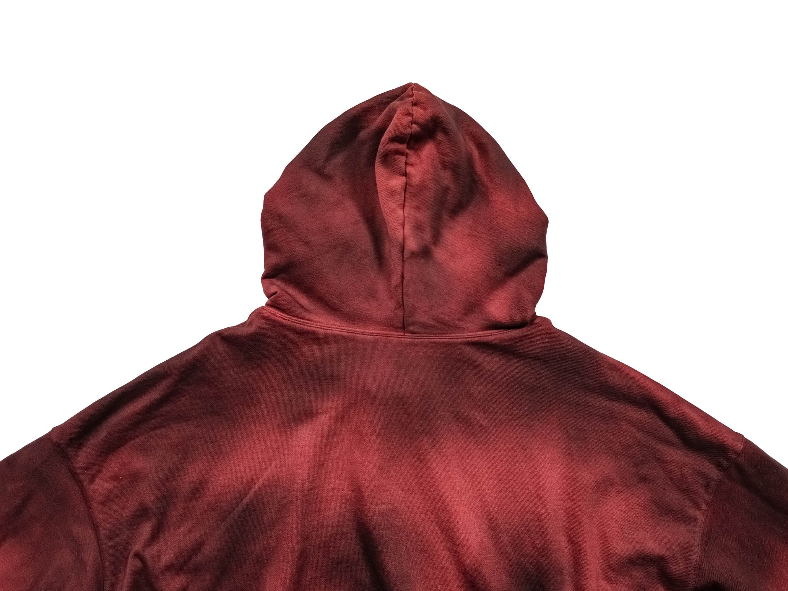 UNDERWATER Ashen Ember Distressed Elevated Hoodie Red