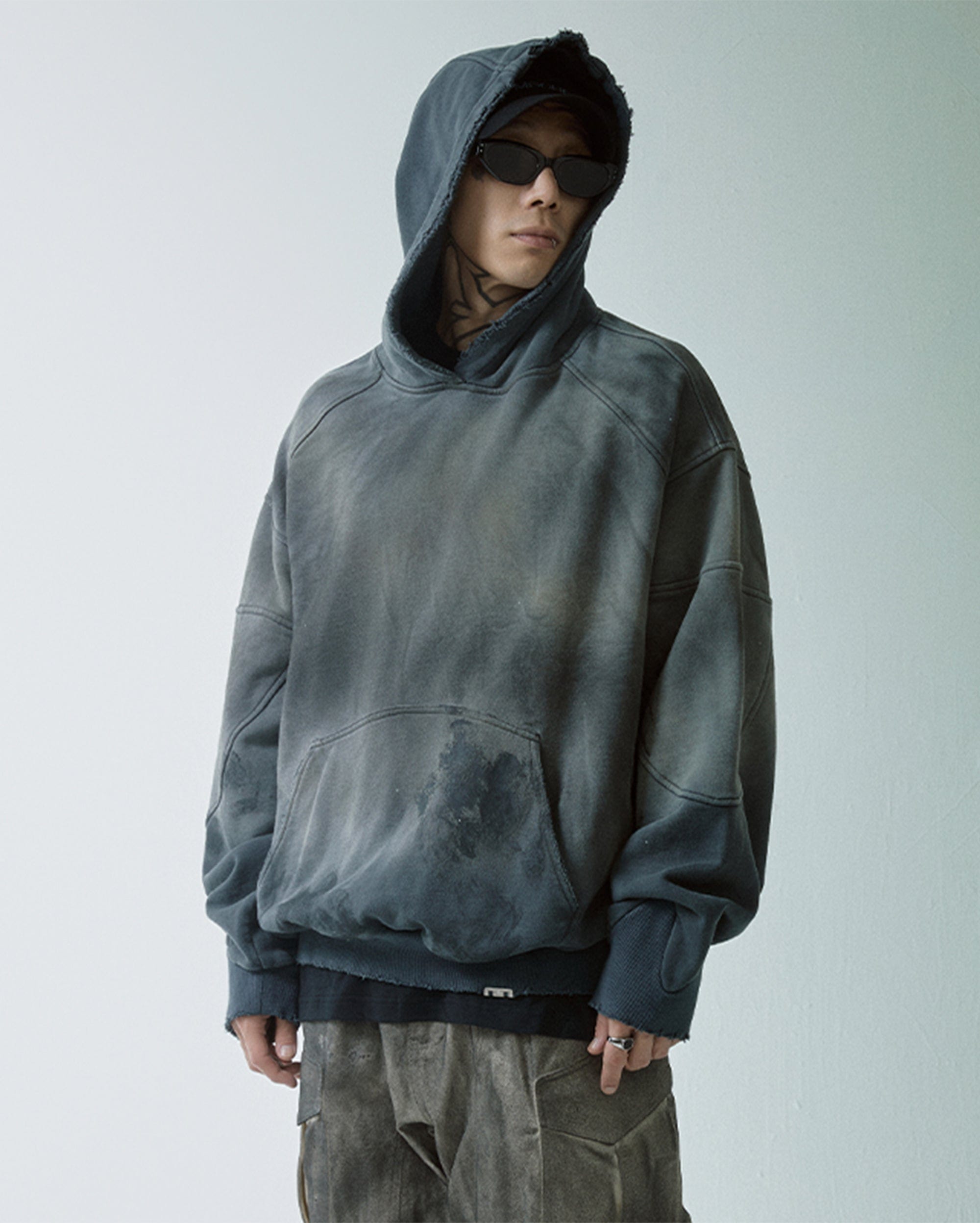 F2CE Distressed Spliced Hoodie