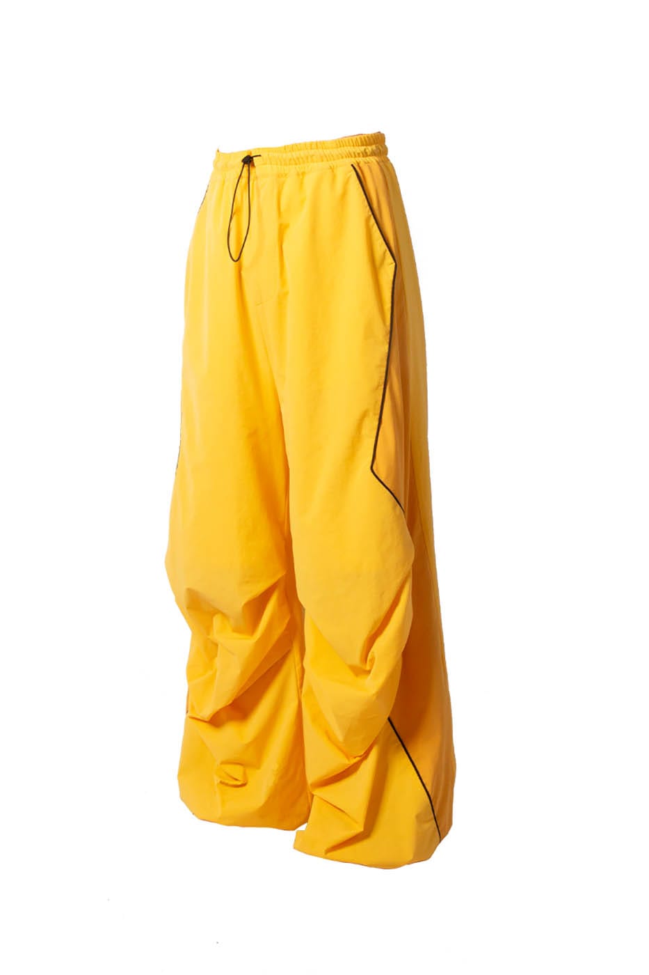 RELABEL Zig-Zag Spliced Pleated Parachute Pants