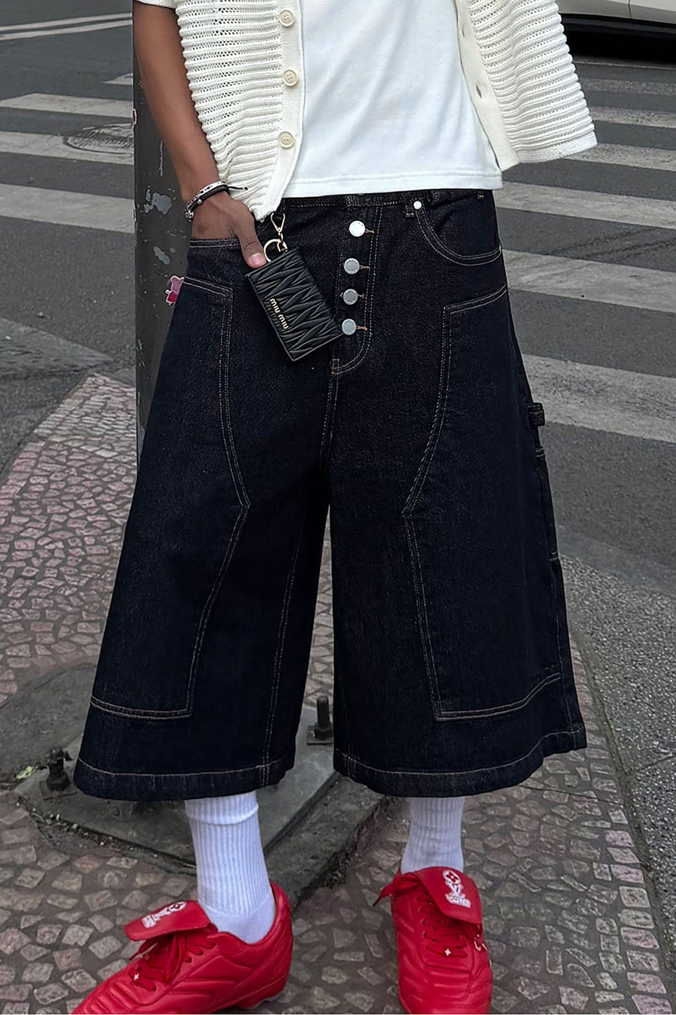 STEEPC Double-Knee Raw Denim Short