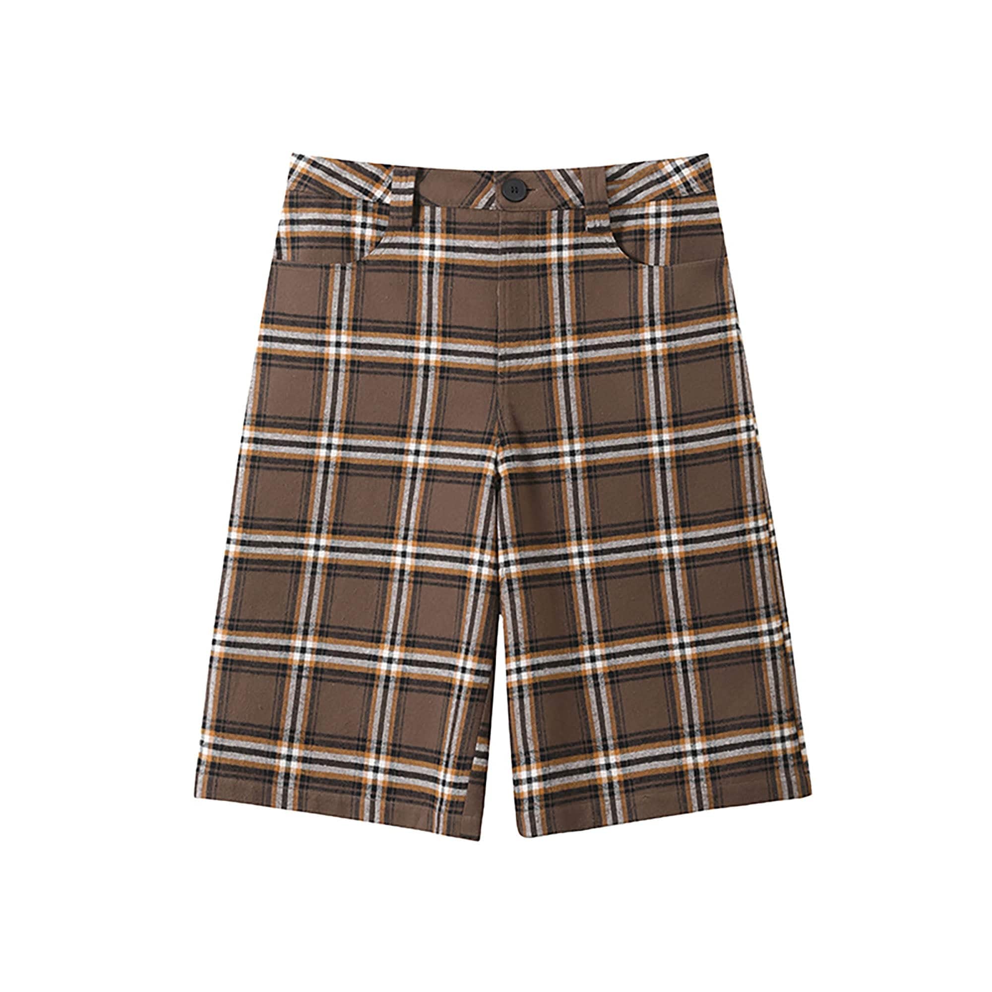 DONSMOKE Retro Plaid Oversized Shorts