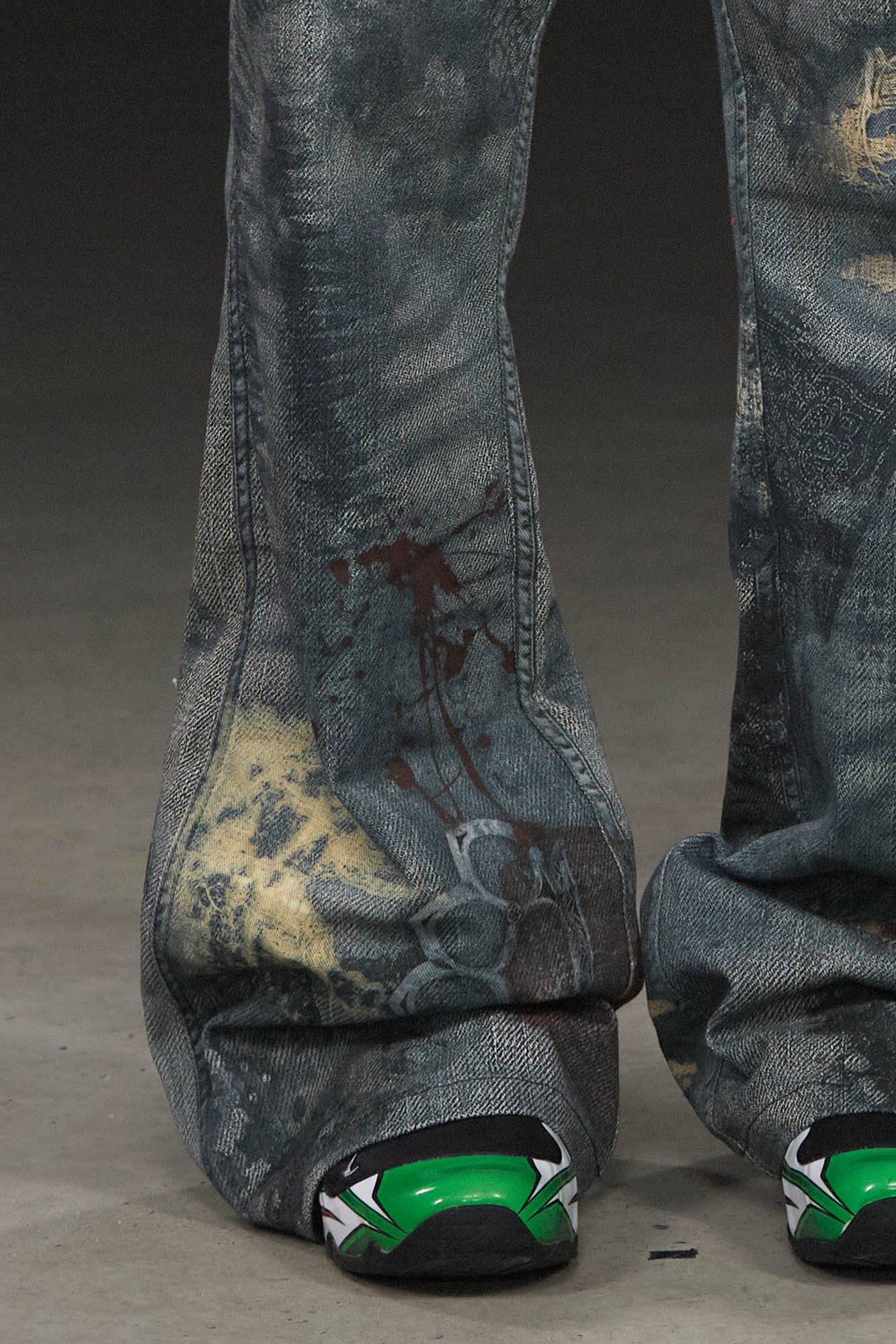 DND4DES Distressed Paisley Bandana Flared Pants