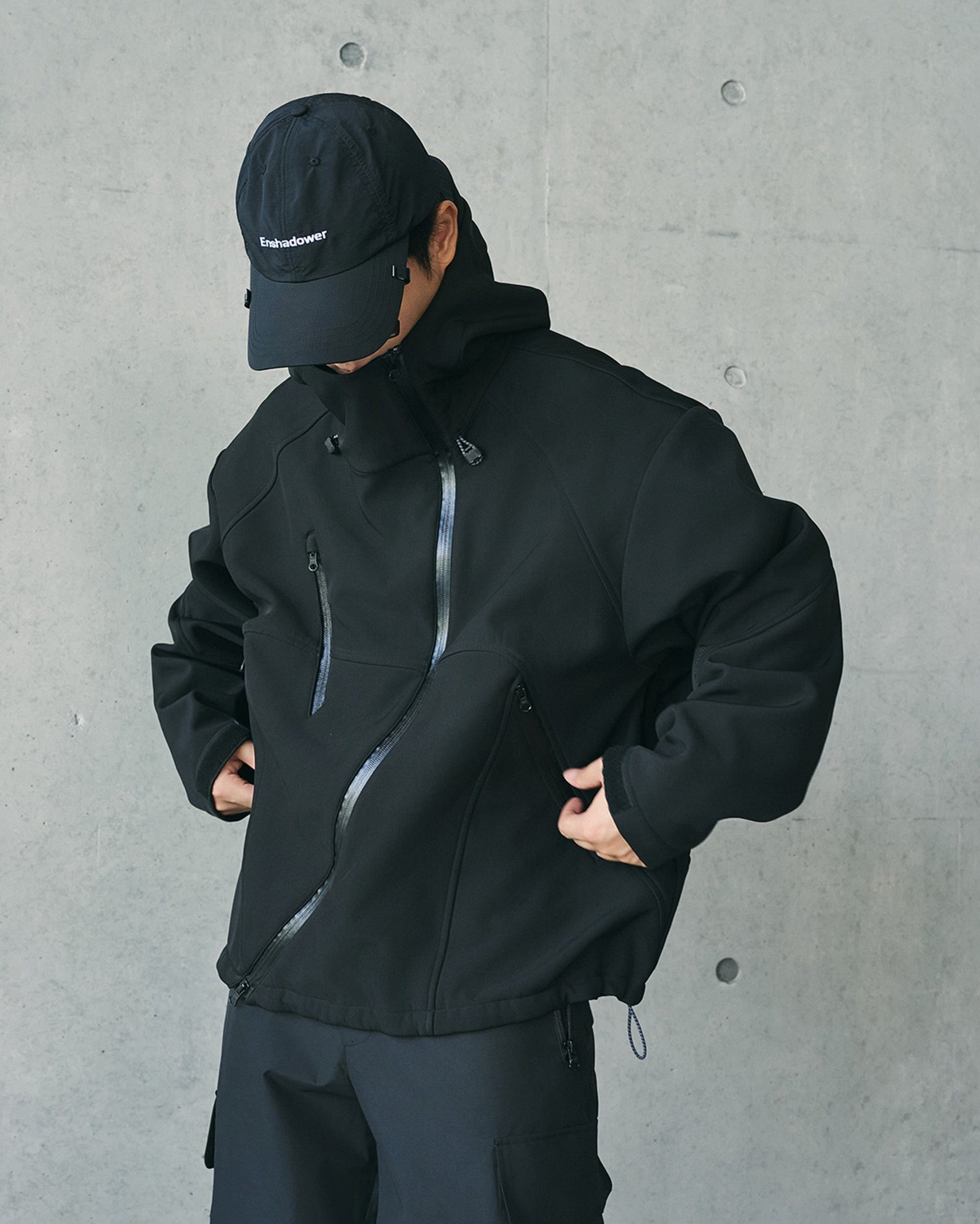 ENSHADOWER Deconstructed Asymmetrical Windbreaker