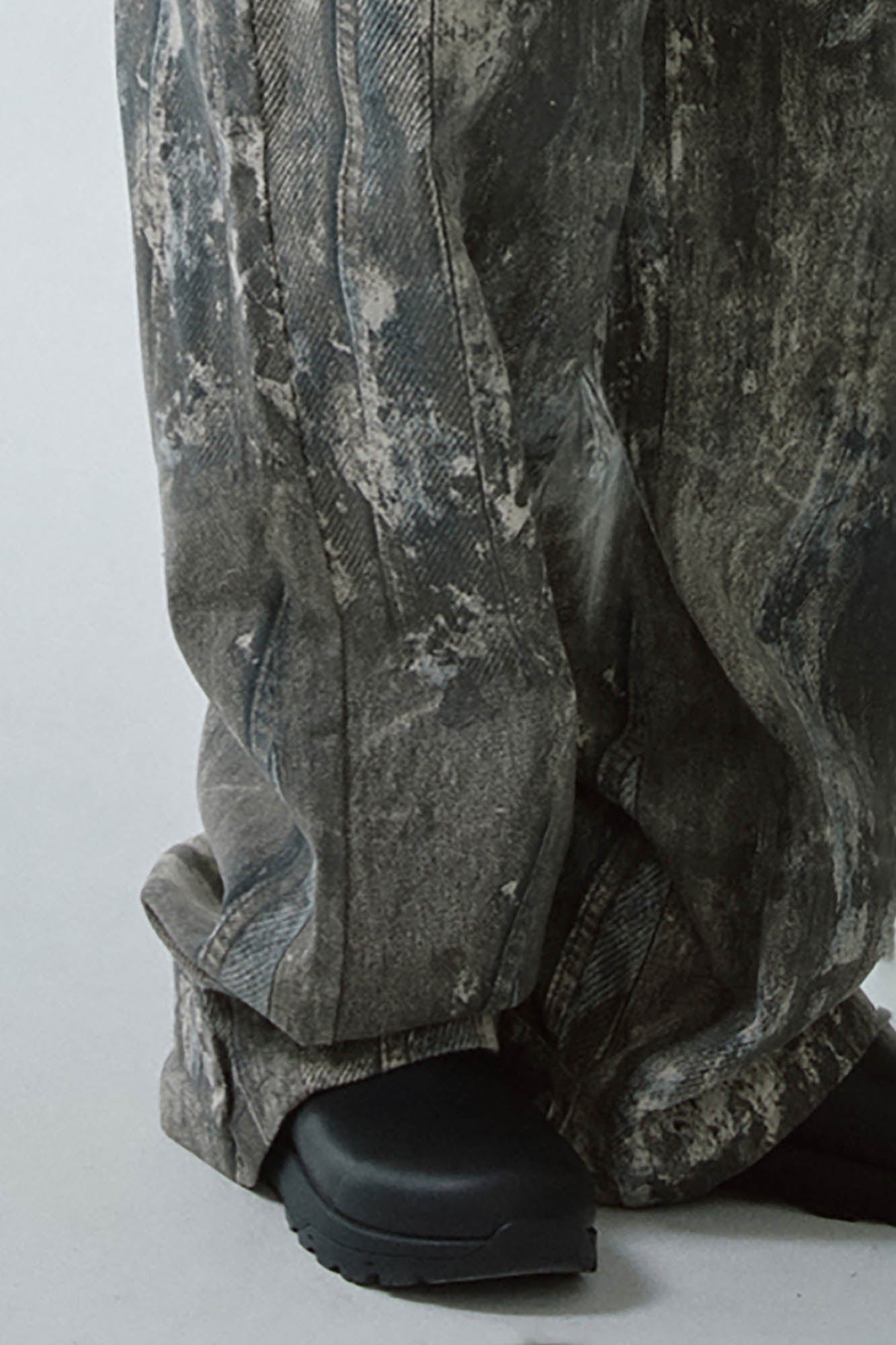 F2CE Paint-Splatter Gradient Straight-Leg Pants