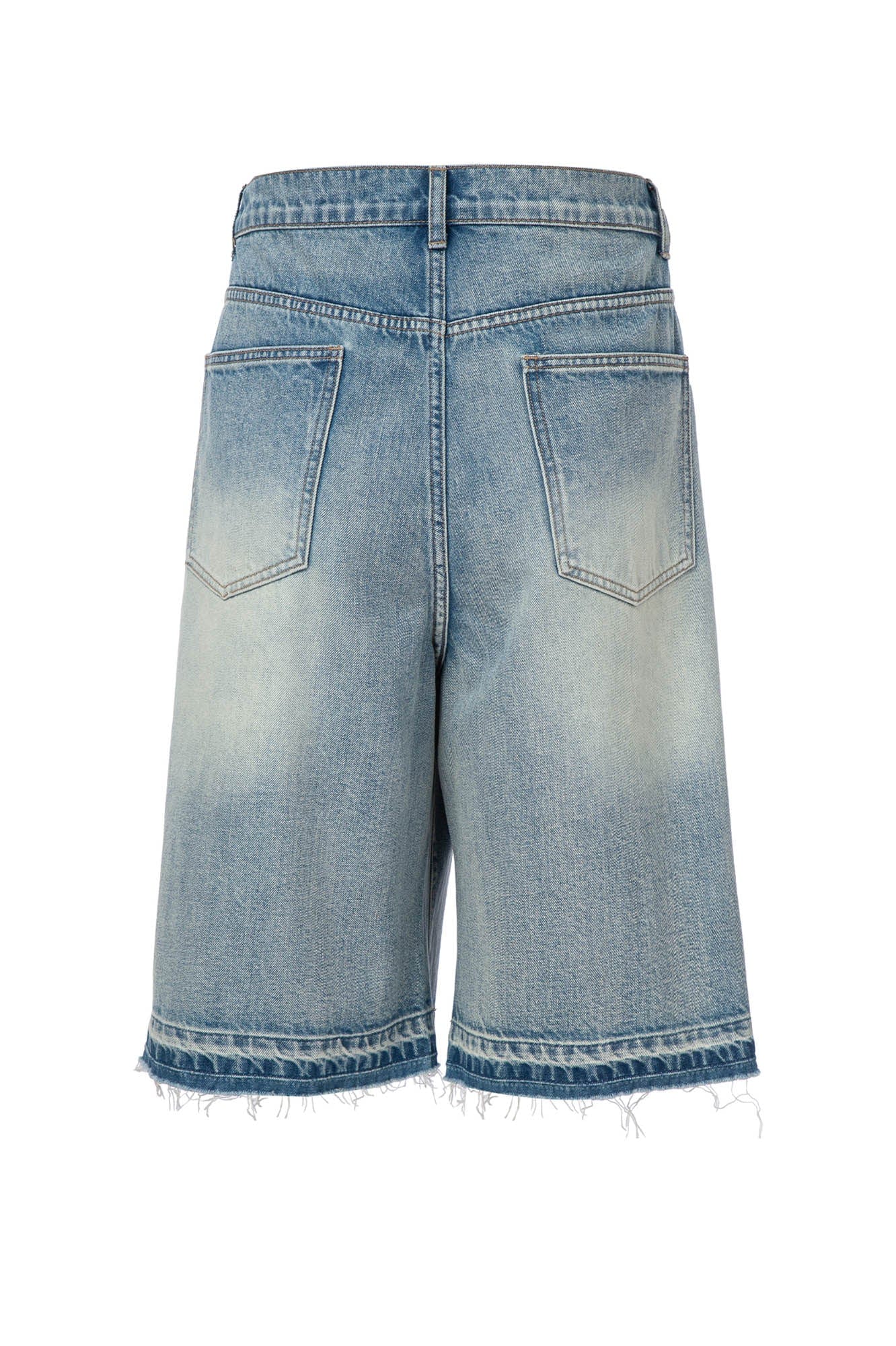 F2CE Washed Raw-Hem Denim Shorts