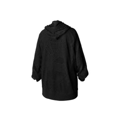 RELABEL Patchwork Crochet Mesh Zip-Up Hoodie