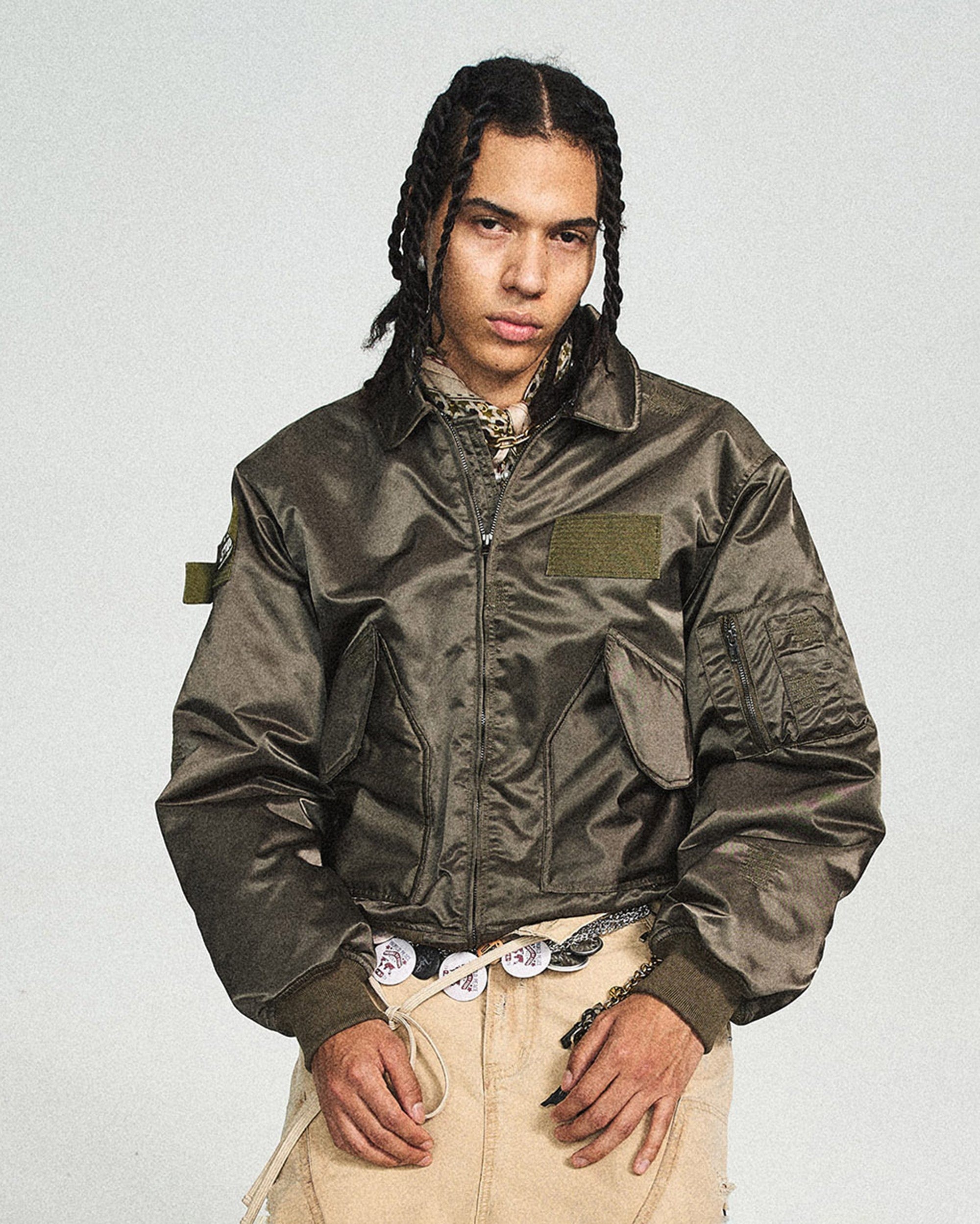 STEEPC Camo MA2 Multi-Pocket Patchwork Reversible Jacket