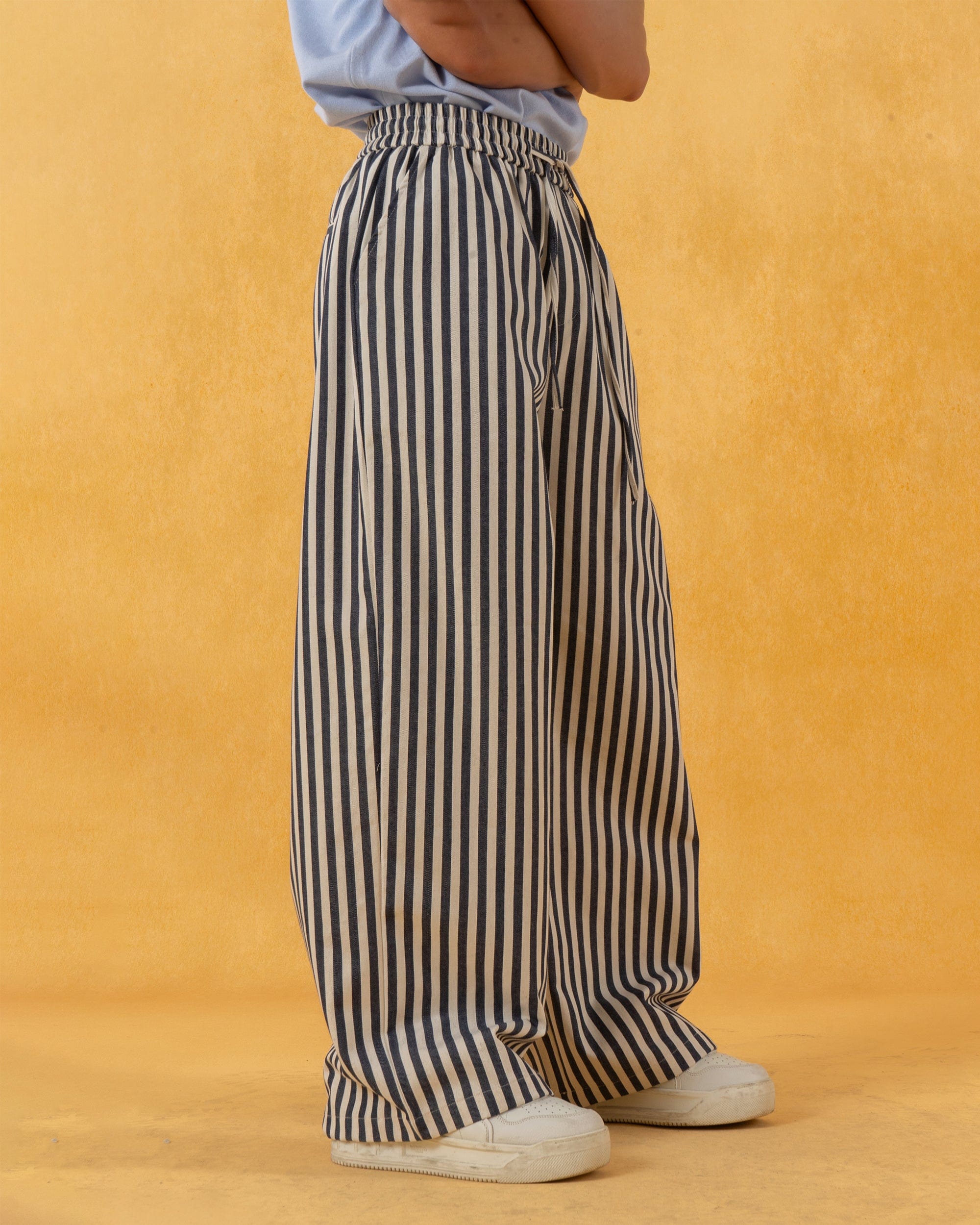 CLP Striped Wide-Leg Pants