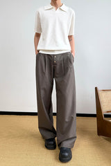 KREATE Pinstriped Pleated Trousers