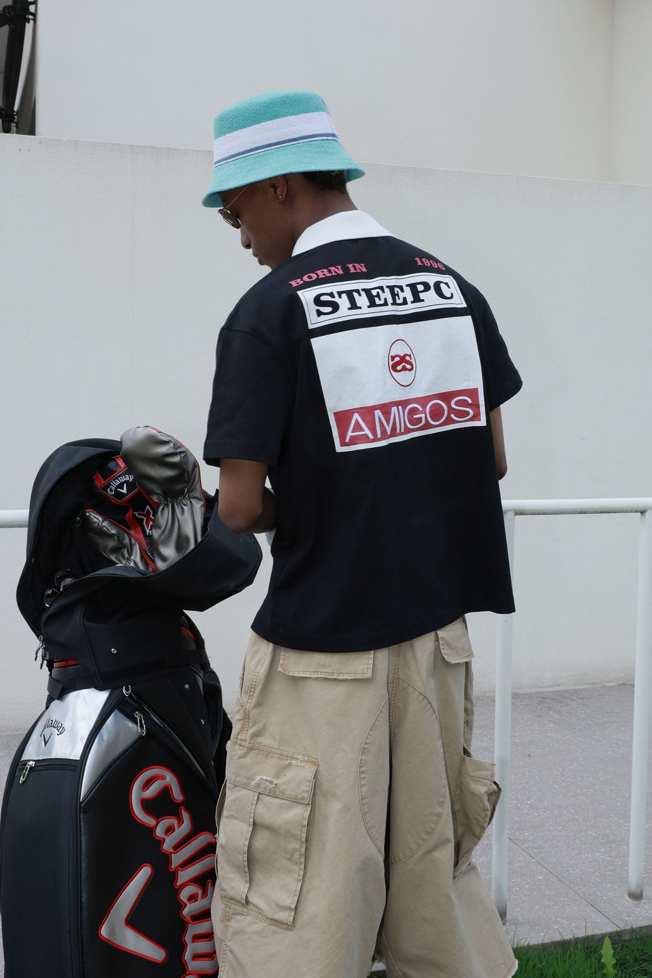 STEEPC Amigos Graphic Embroidered Polo T-Shirt