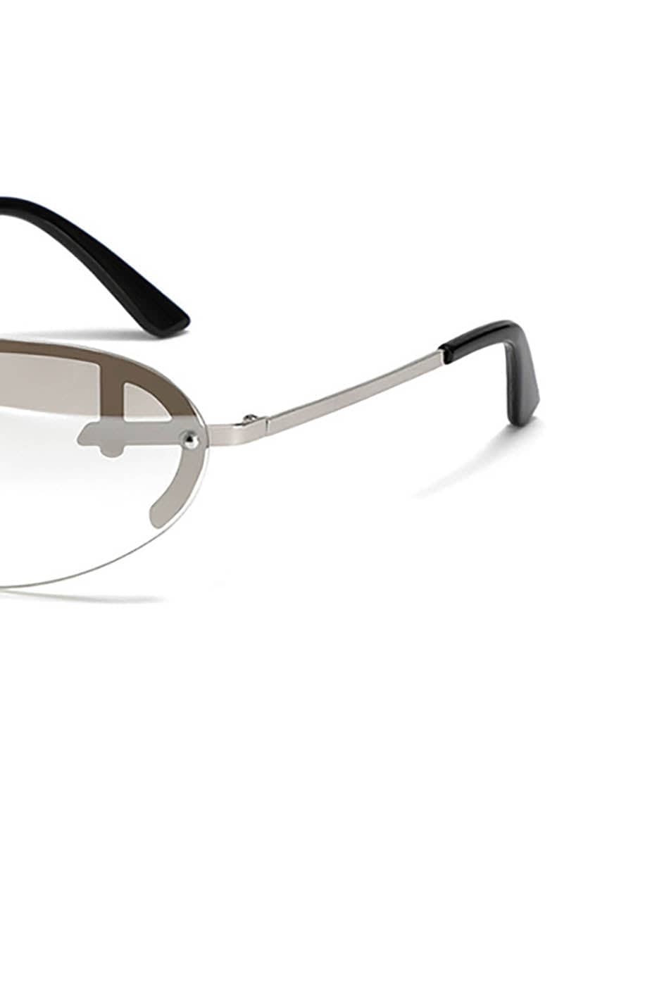 DAMAGE ASIA OPTICALS Semi-Rim Oval Sunglasses