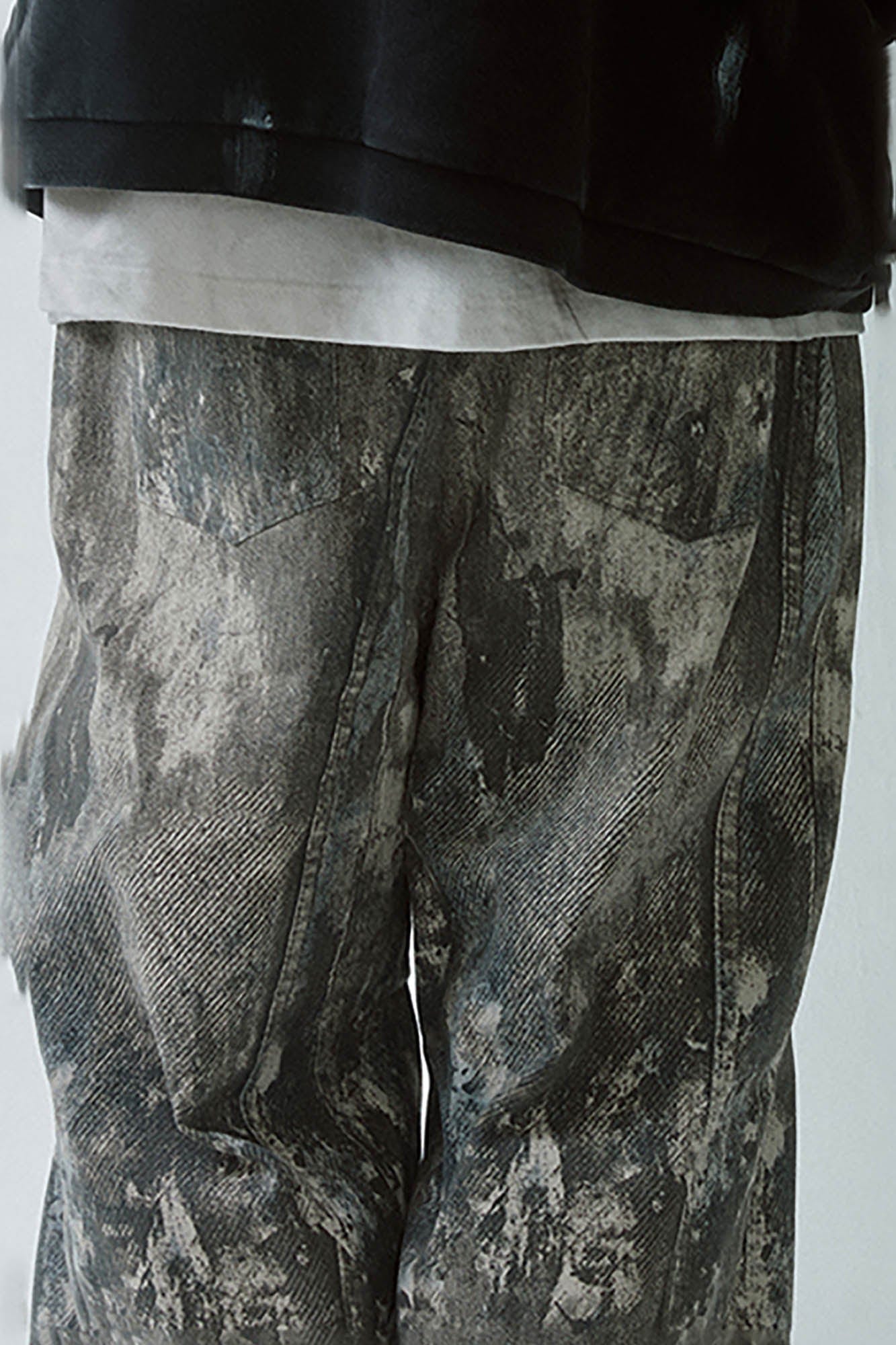 F2CE Paint-Splatter Gradient Straight-Leg Pants