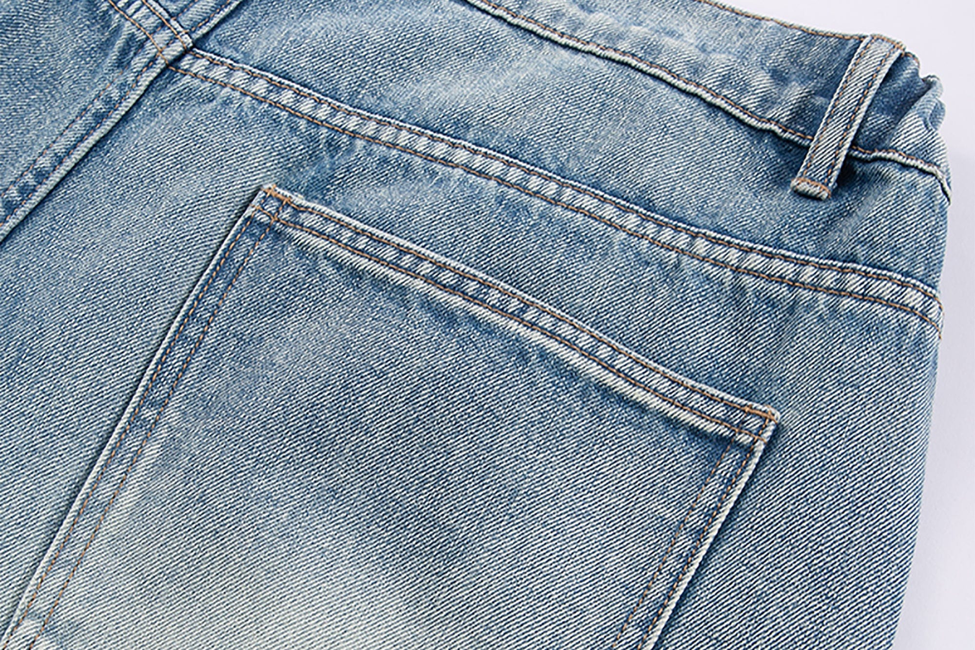 F2CE Washed Raw-Hem Denim Shorts