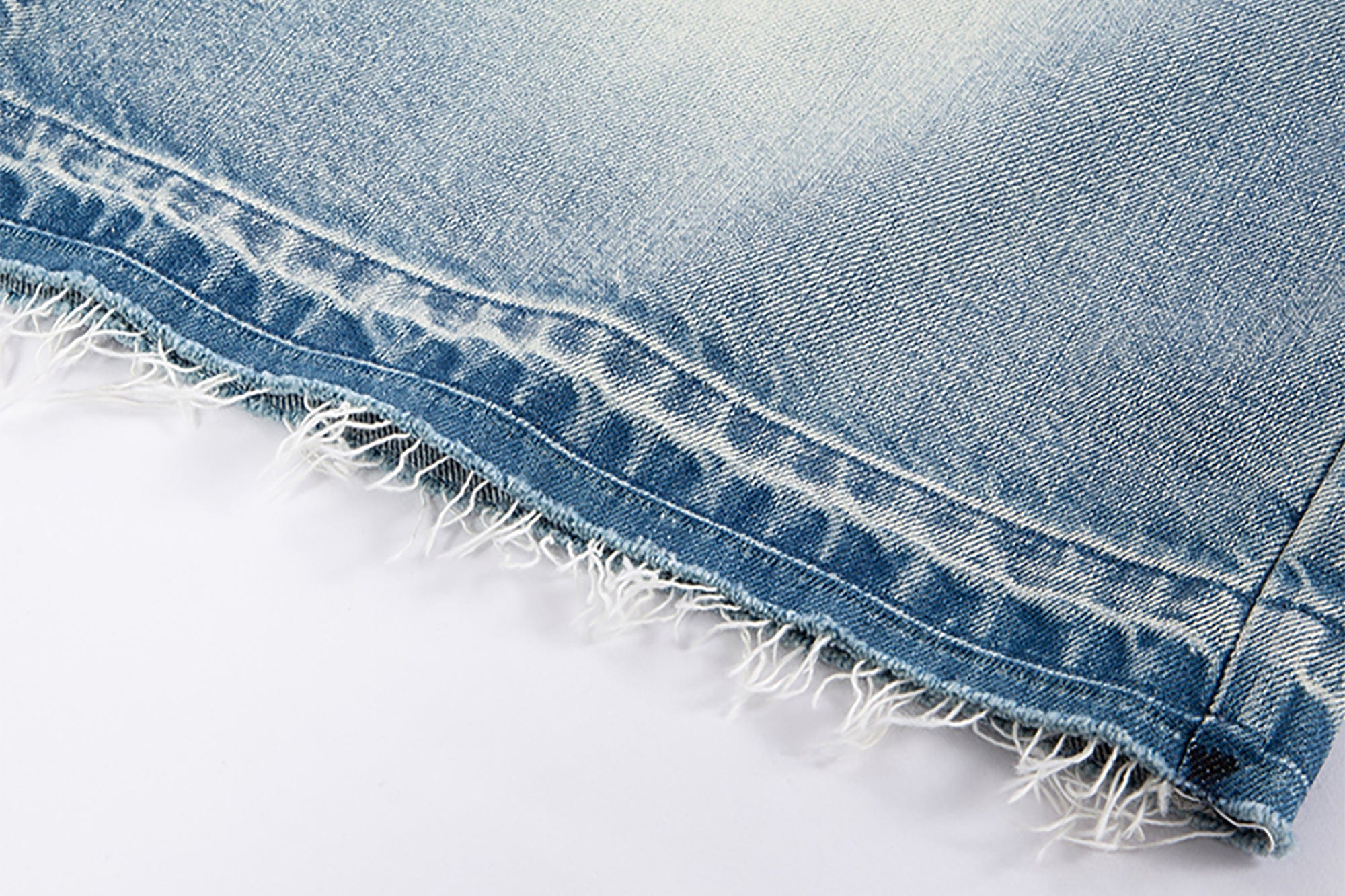 F2CE Washed Raw-Hem Denim Shorts