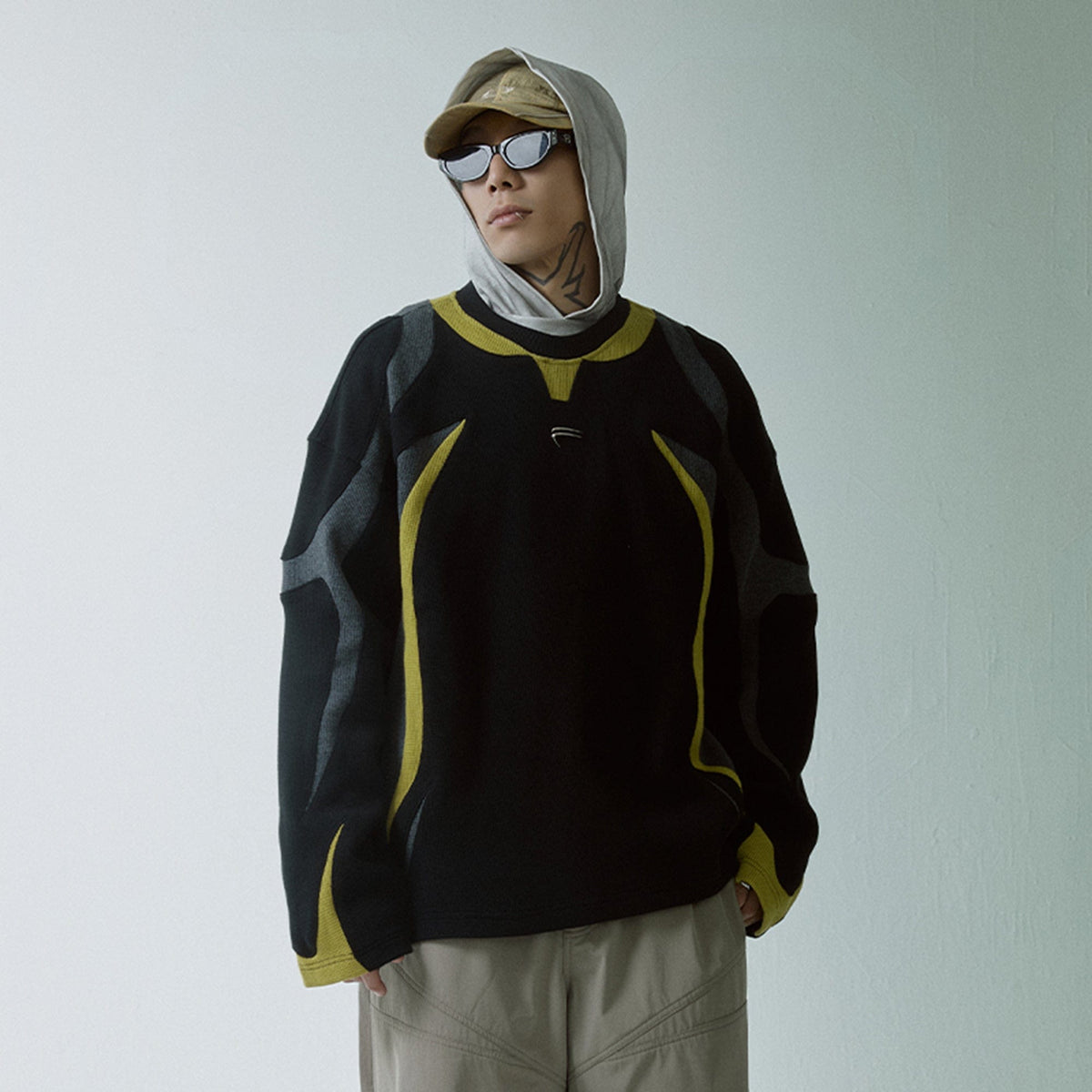 F2CE Modern Deconstructed Waffle Sweatshirt