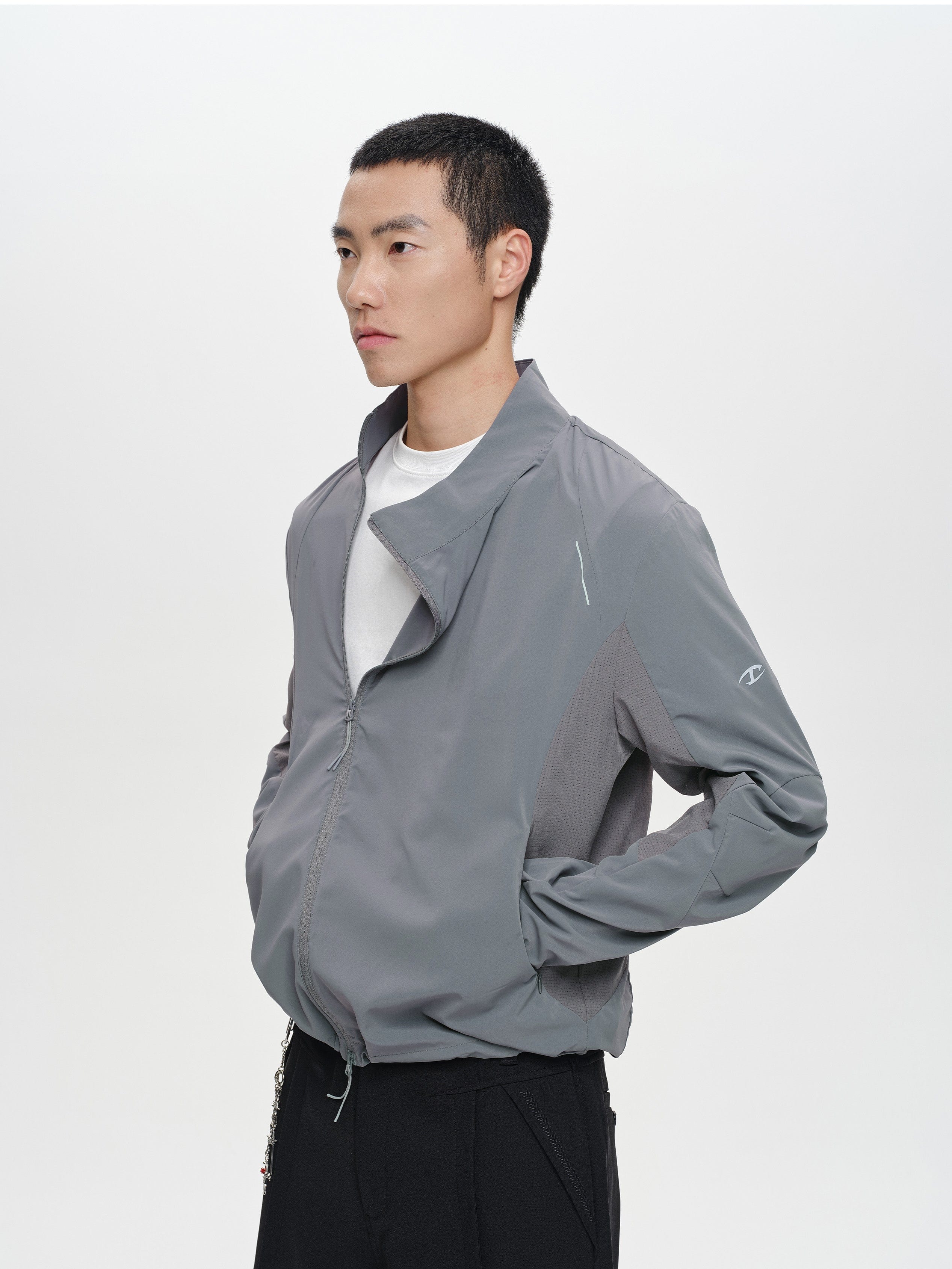 CATSSTAC Asym Zip Stand-Collar Quick-Dry UV Protection Jacket