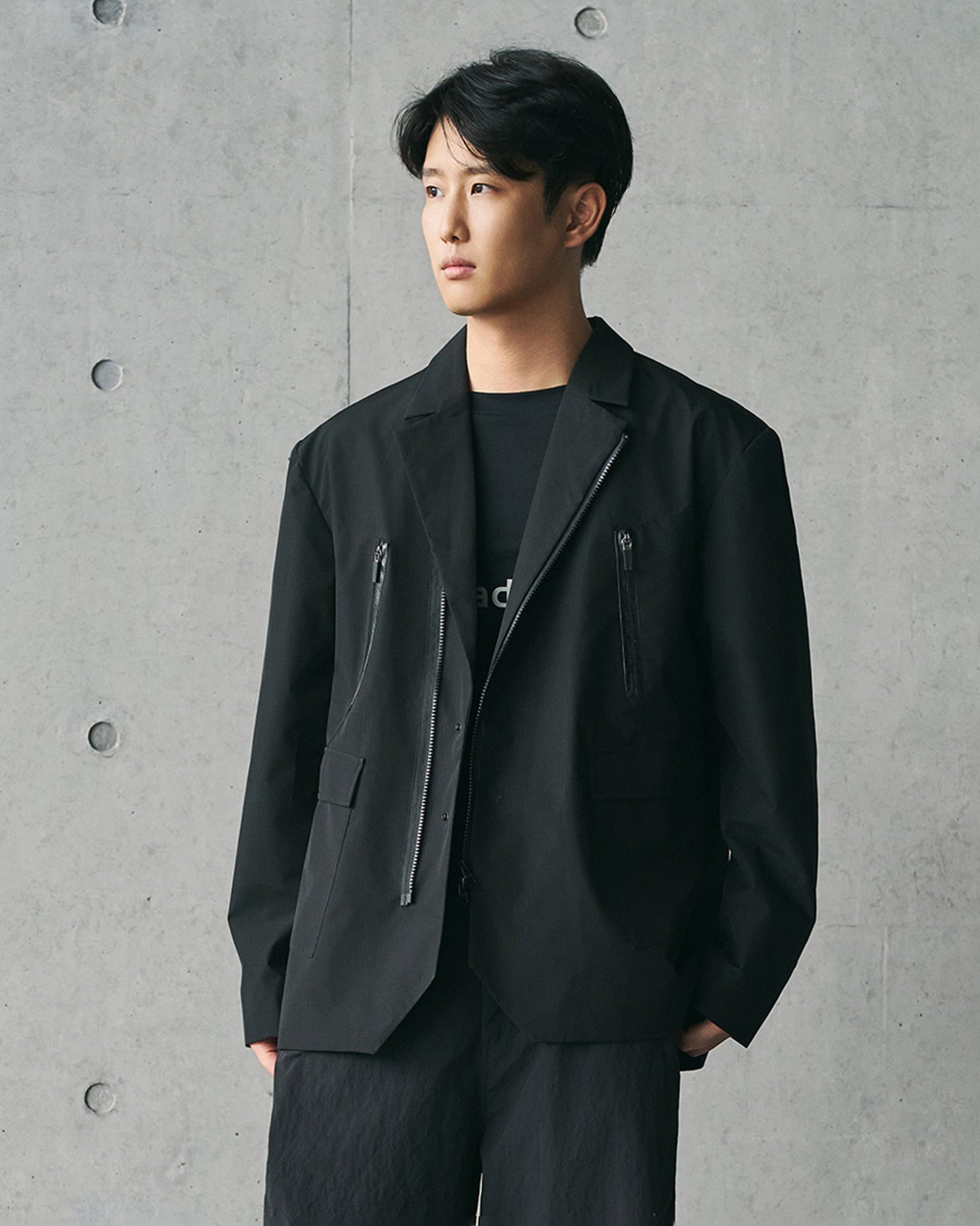 ENSHADOWER Modern Multi-pocket Zipper Outdoor Blazer